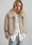 Hope Faux Fur Jacket - Beige