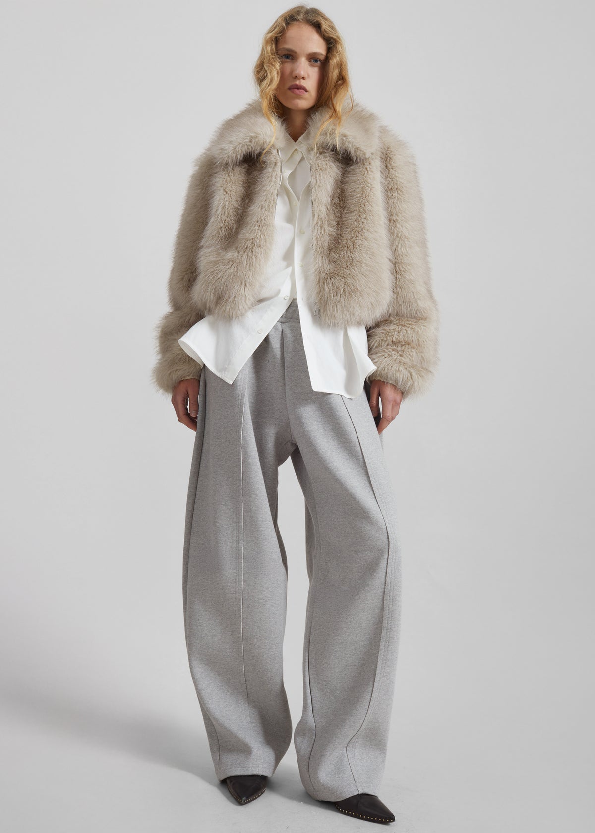 Hope Faux Fur Jacket - Beige - 3