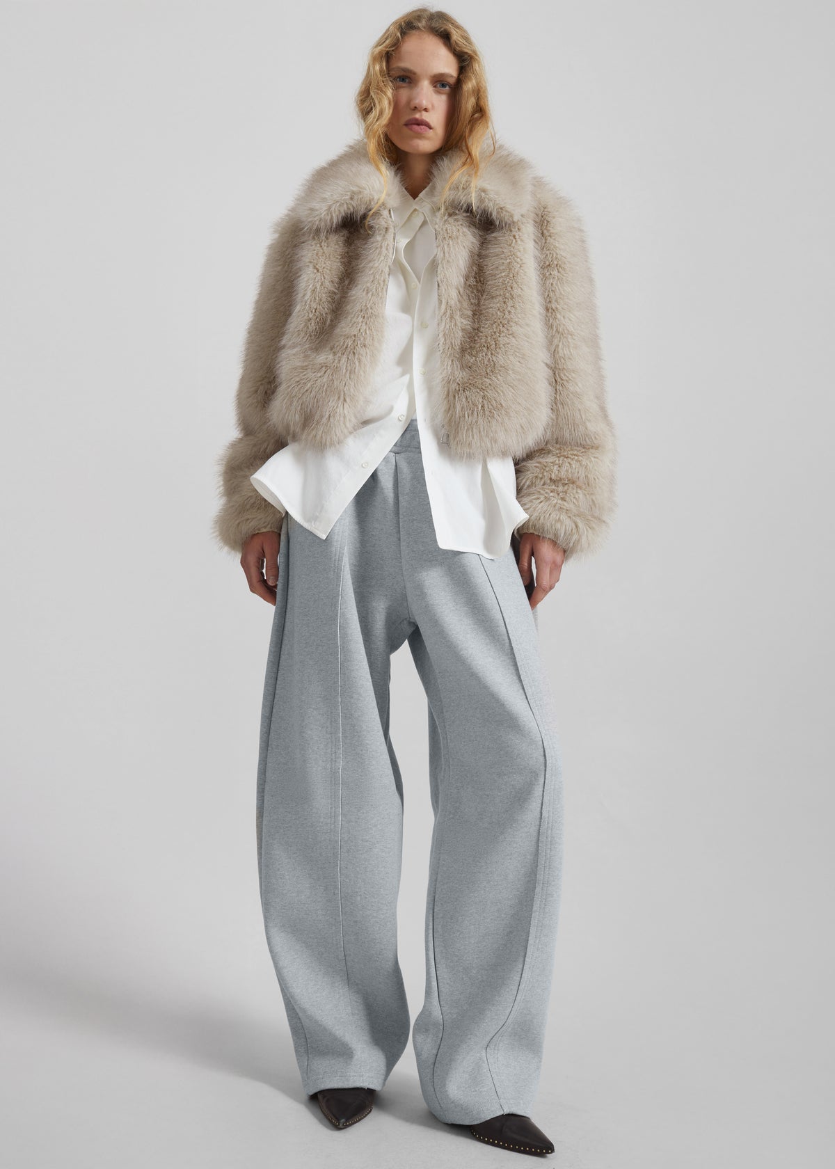 Hope Faux Fur Jacket - Beige - 3