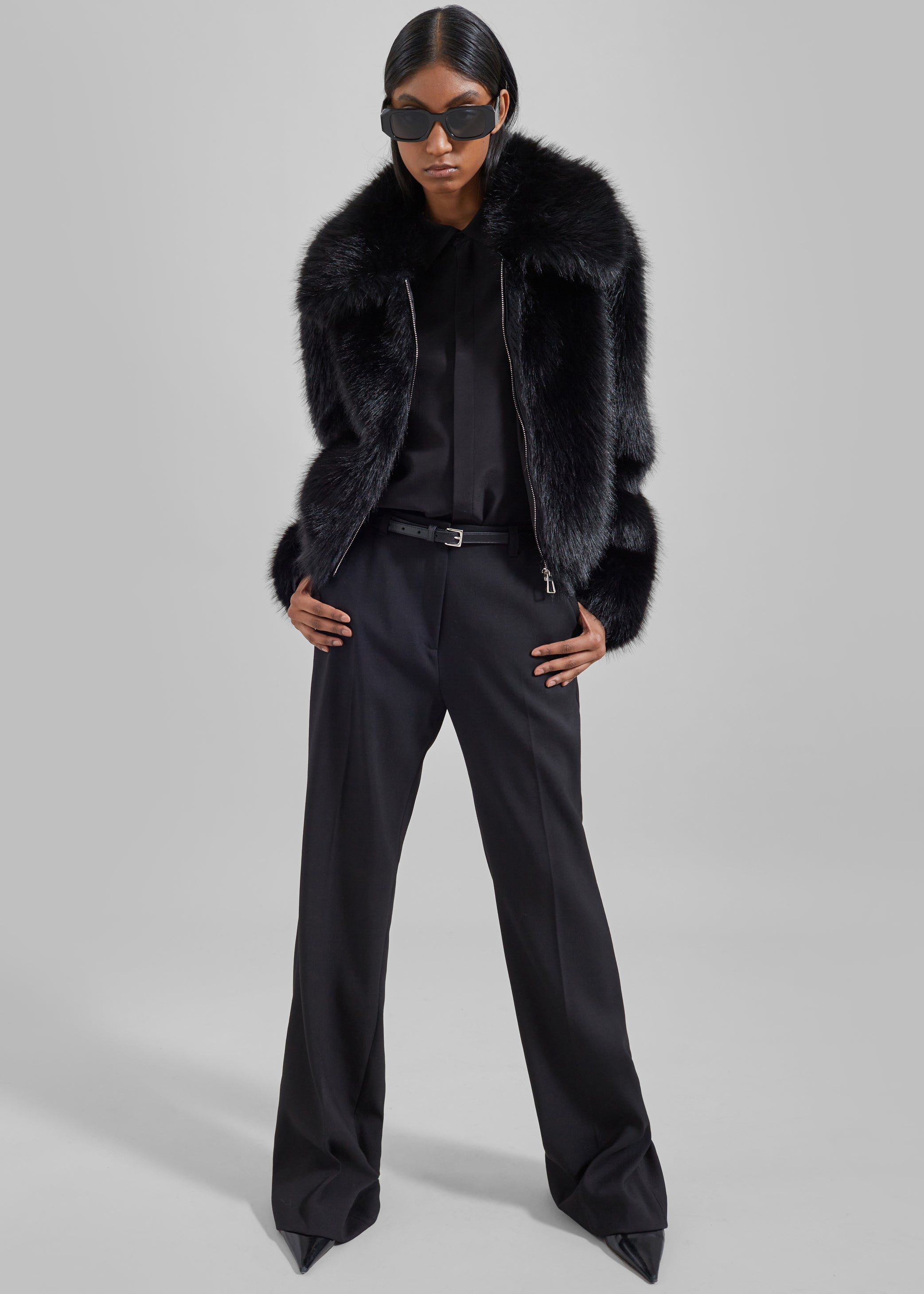 Shop the look image for Hope Faux Fur Jacket - Black