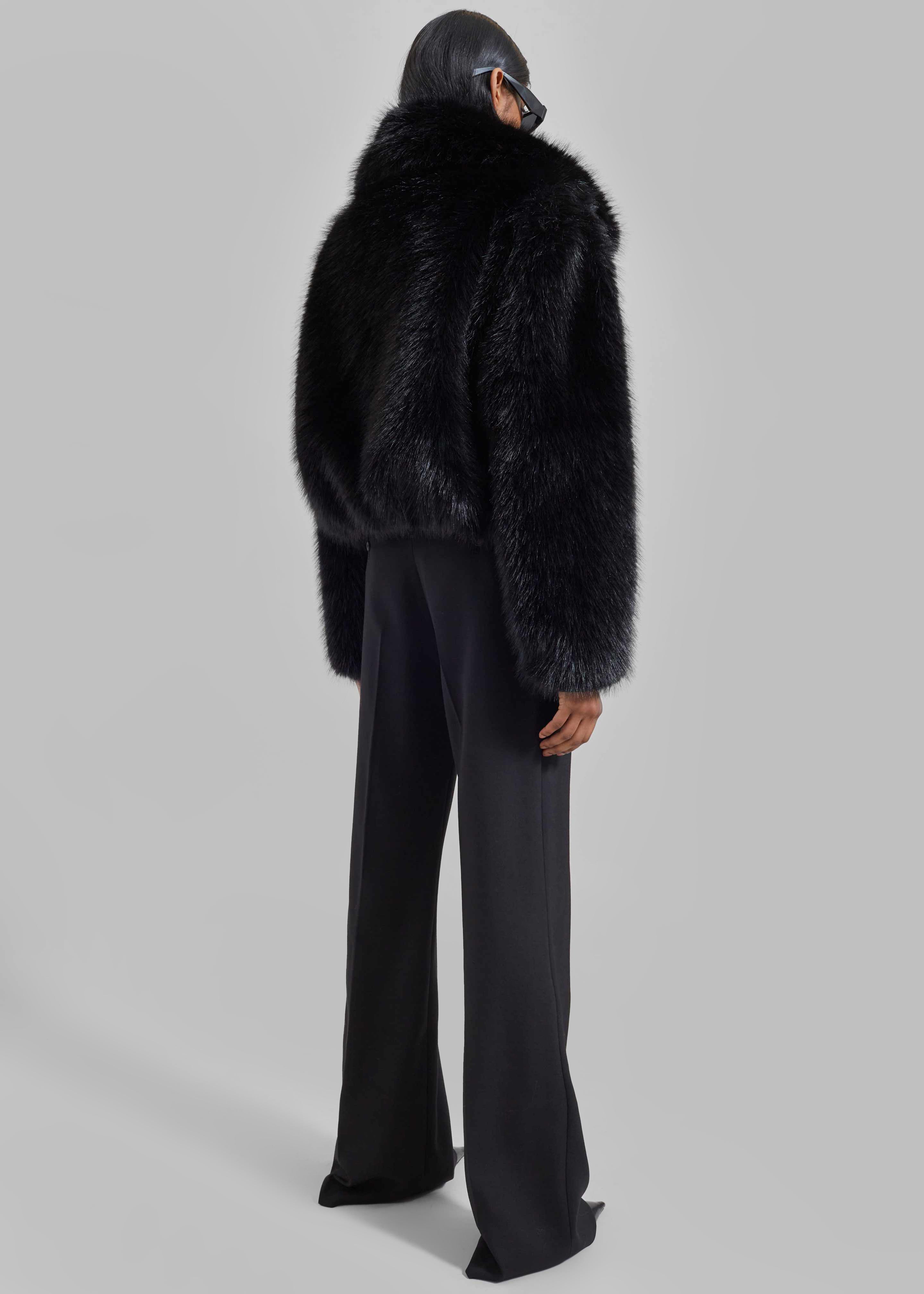 Hope Faux Fur Jacket - Black - 8