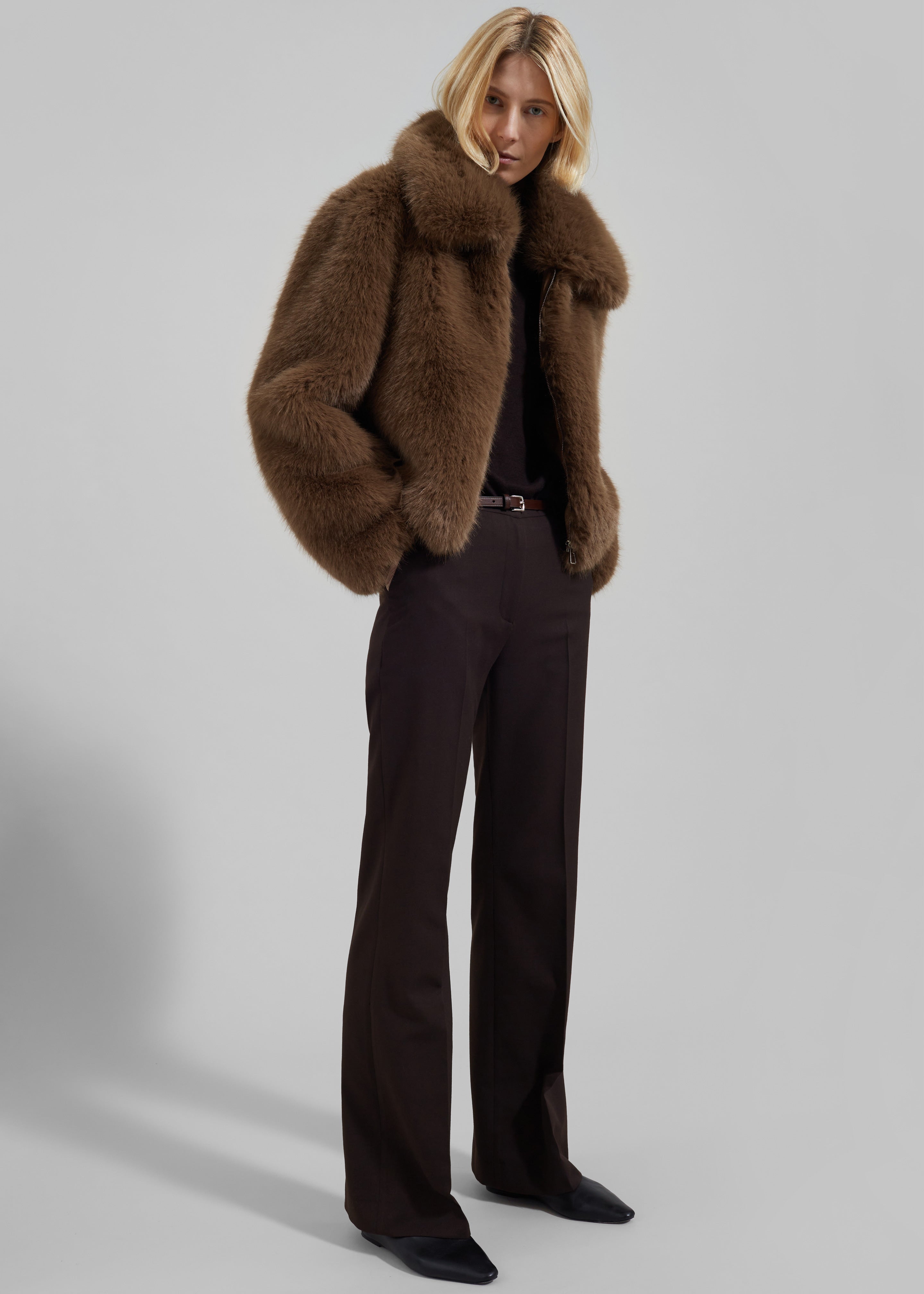 Hope Faux Fur Jacket - Camel - 5