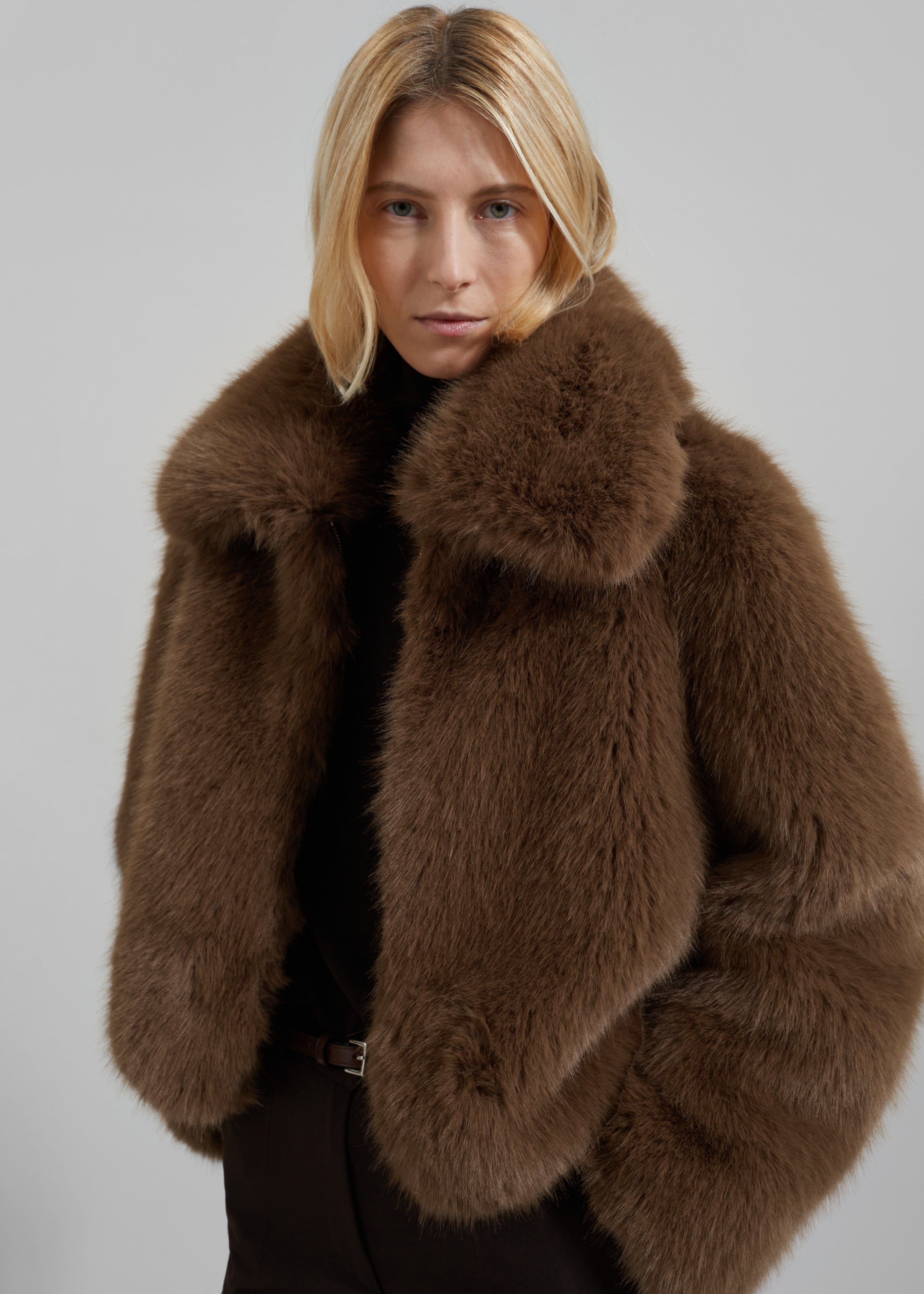 Hope Faux Fur Jacket - Camel - 7