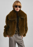 Hope Faux Fur Jacket - Moss Green