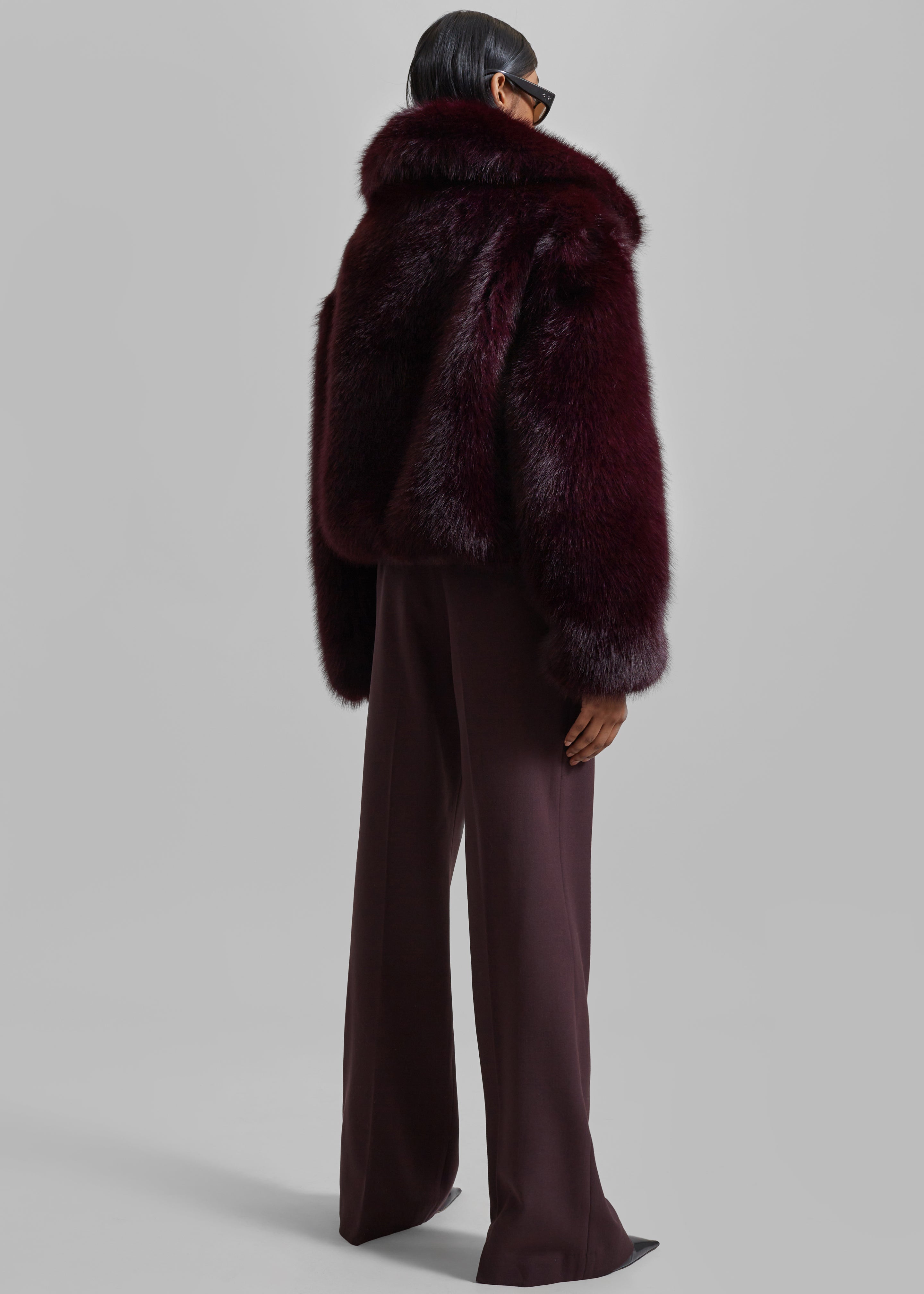 Hope Faux Fur Jacket - Plum – The Frankie Shop