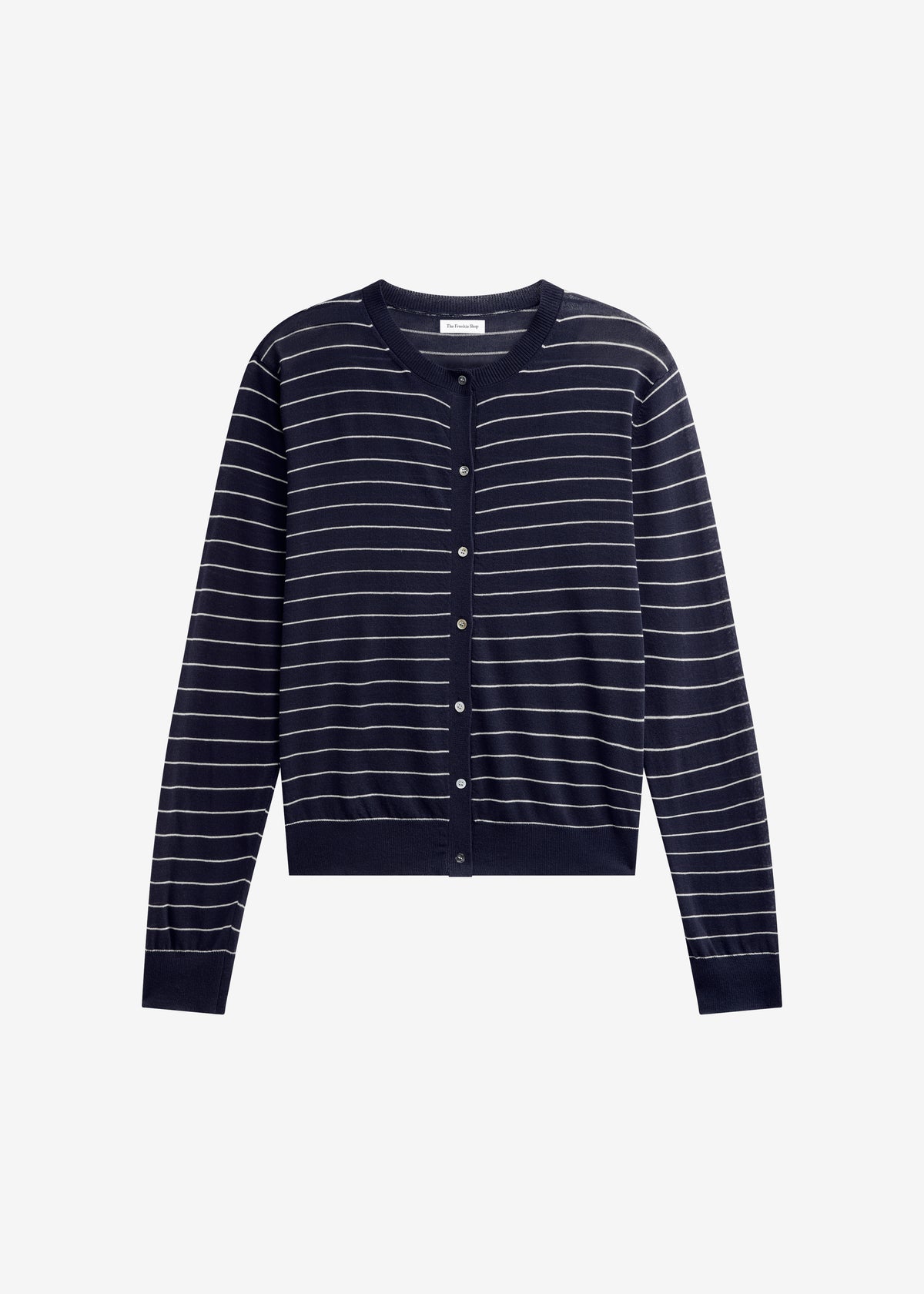 Hossegor Fine Knit Cardigan - Navy/White Stripe - 6