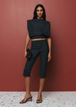 Christopher Esber Banyan Bias Top - Tropical Charcoal Marle