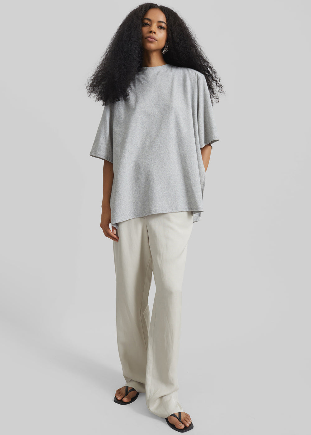 Hugo Padded T-Shirt - Grey Melange - 1