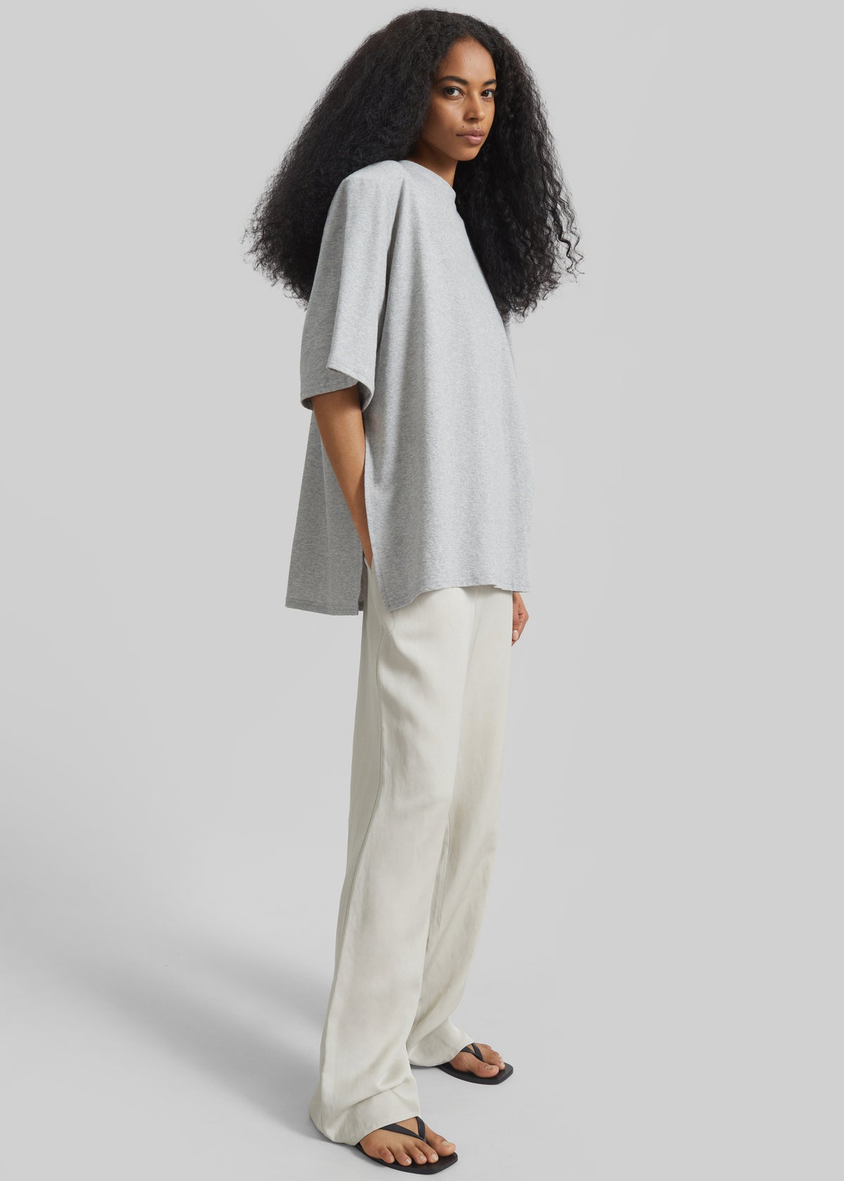 Hugo Padded T-Shirt - Grey Melange - 3