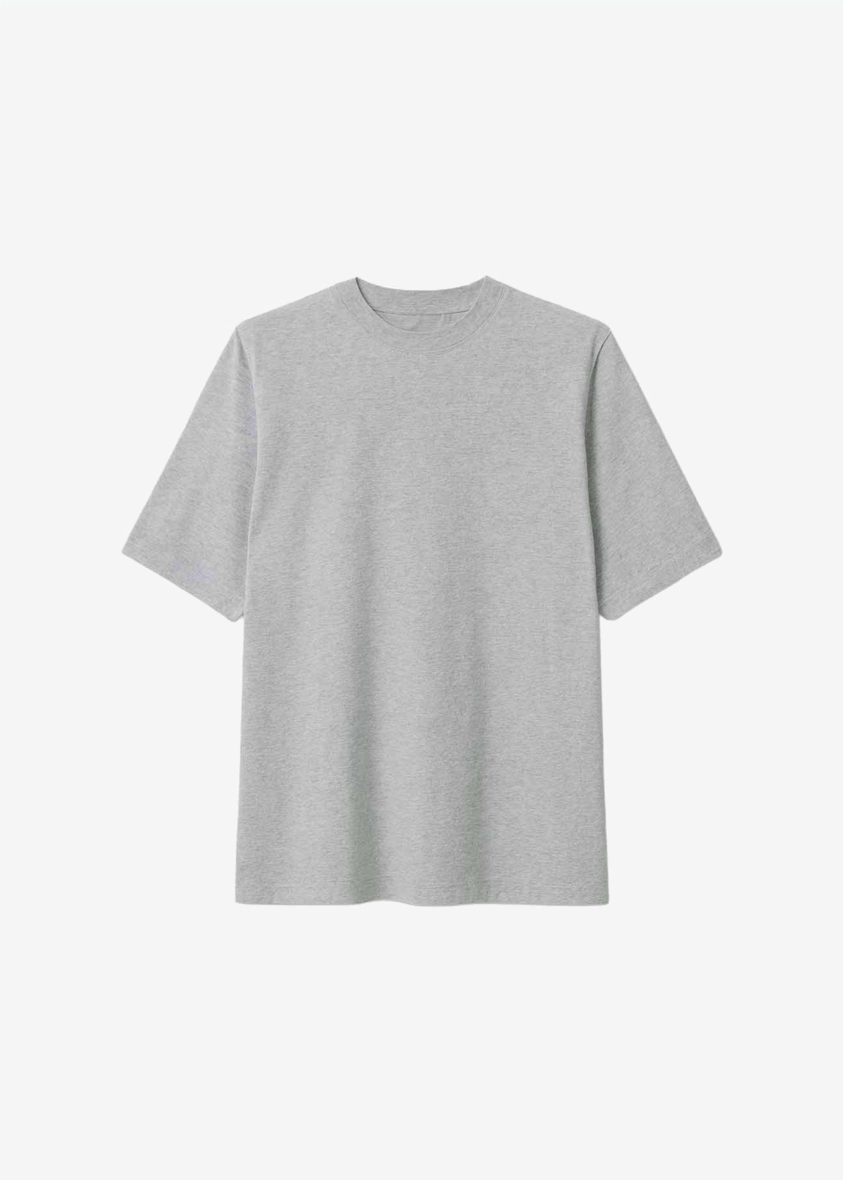 Hugo Padded T-Shirt - Grey Melange - 7