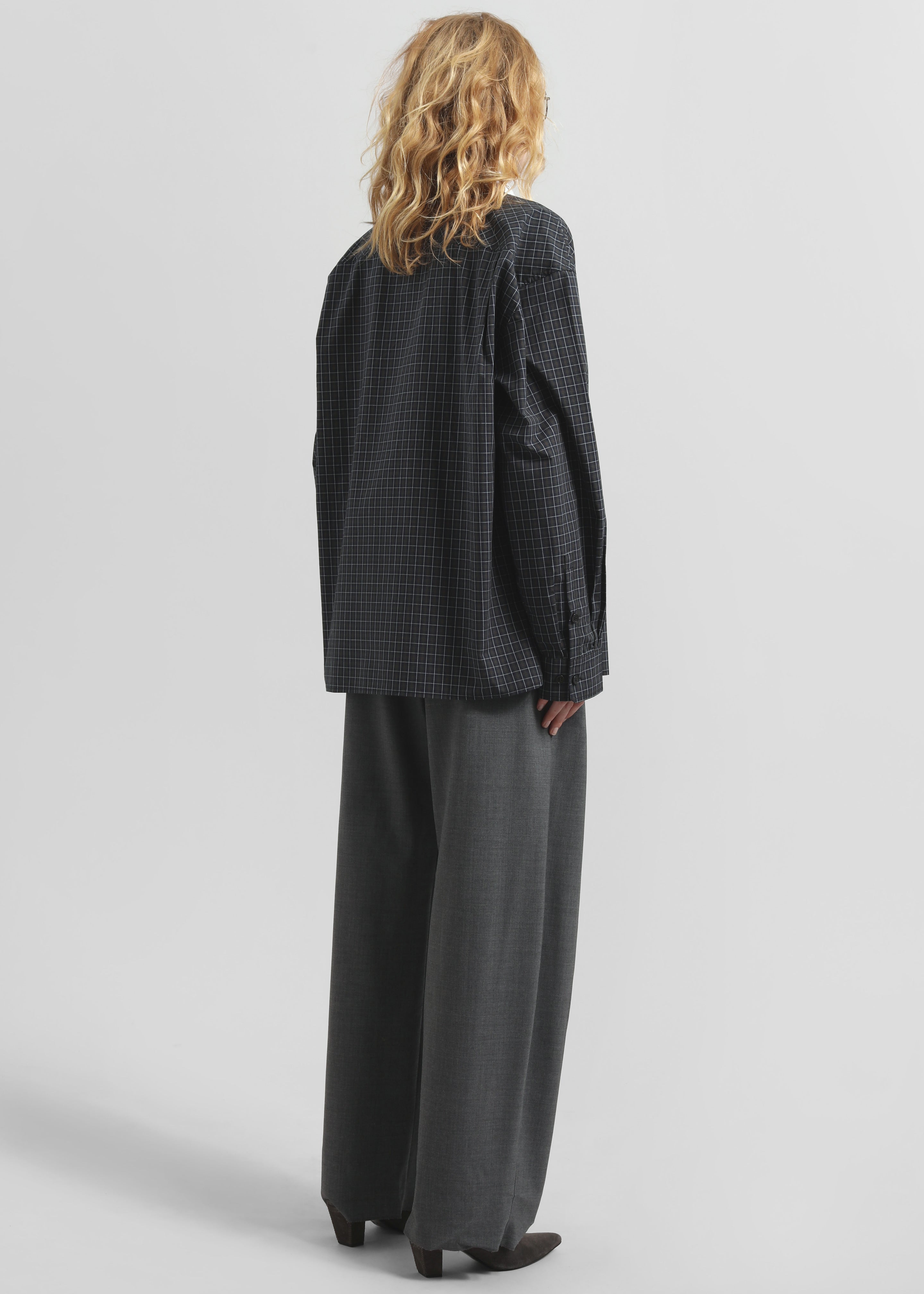 Hylan Checked Shirt - Dark Grey - 12