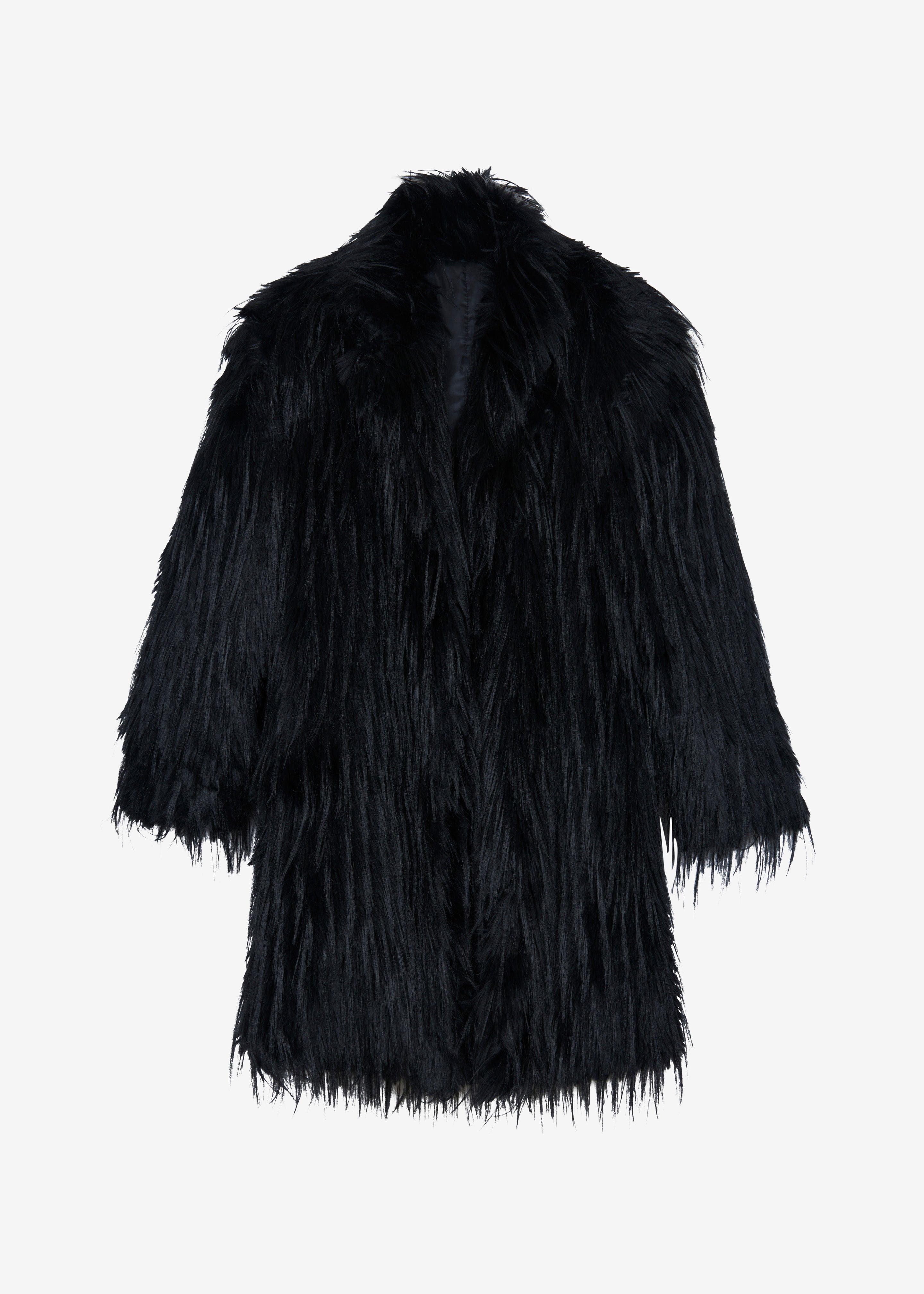 Hythe Faux Fur Coat - Black - 9