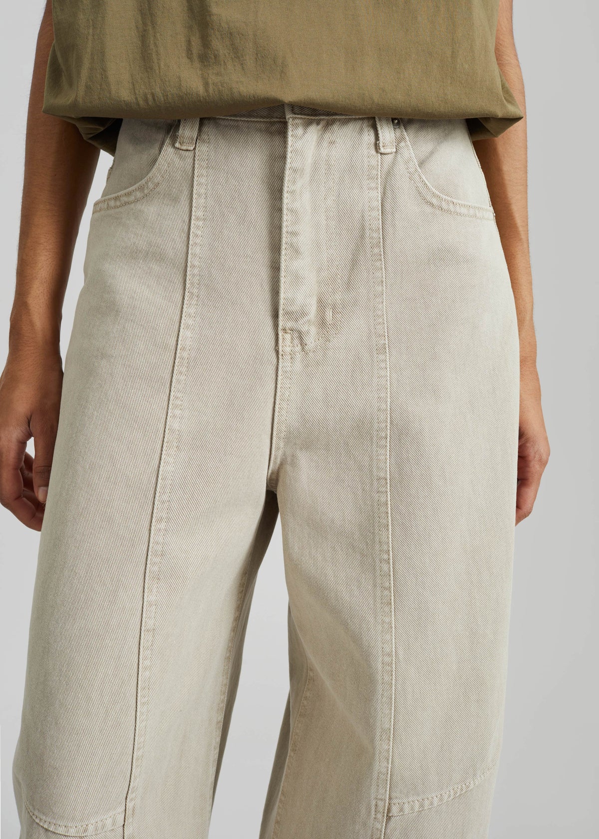 Idre Barrel Leg Jeans - Beige - 3