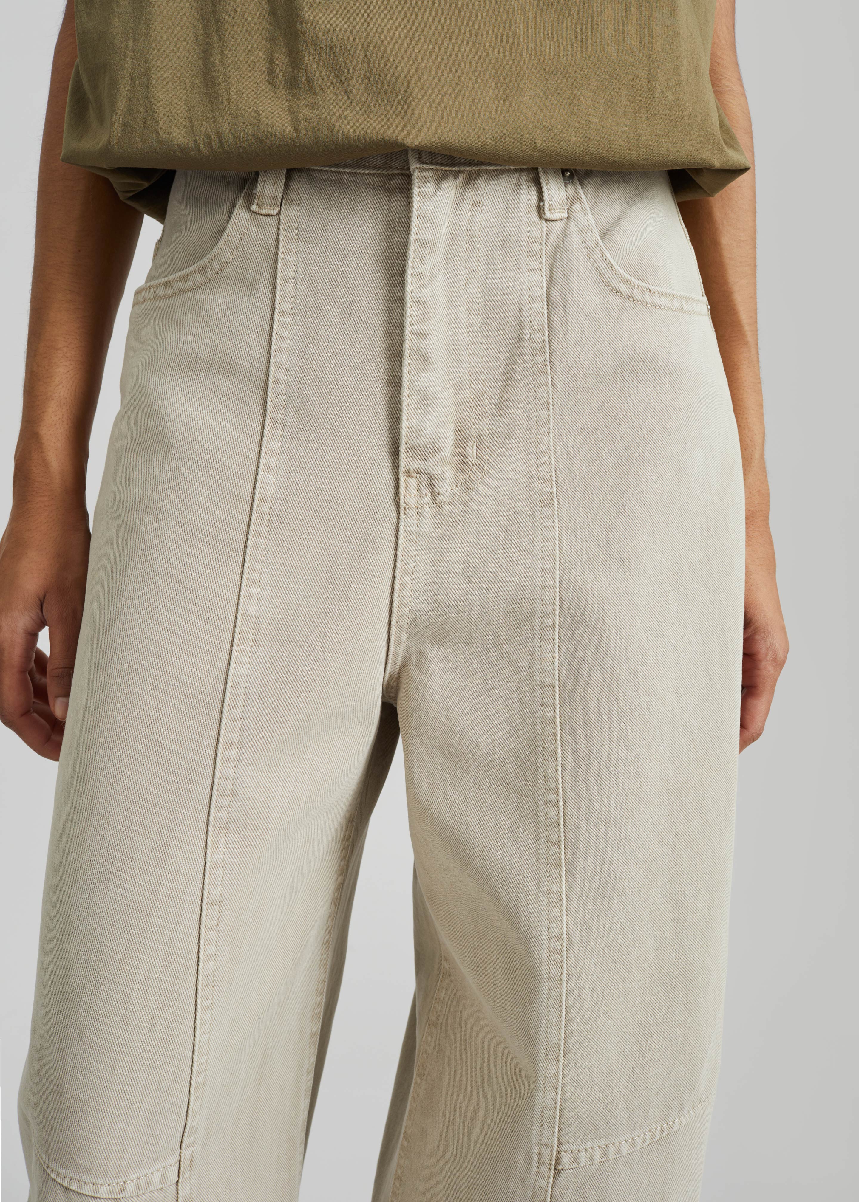 Idre Barrel Leg Jeans - Beige - 3