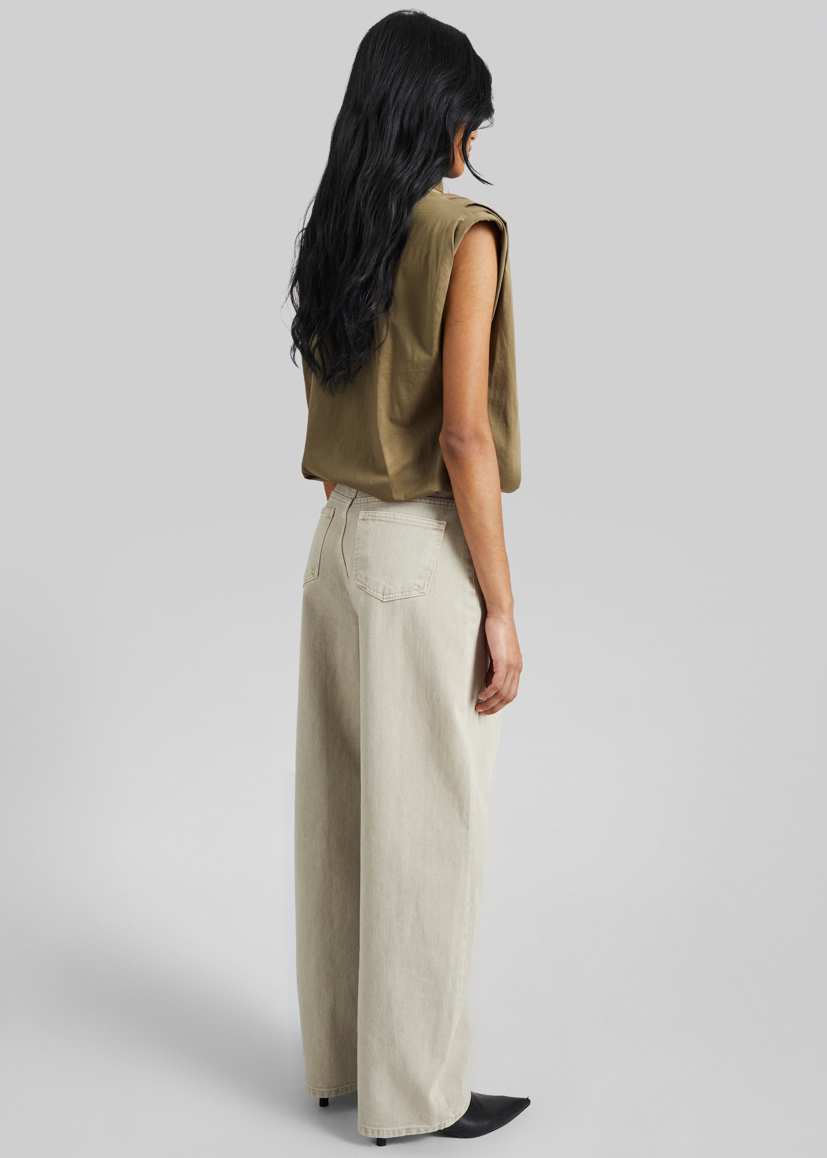 Idre Barrel Leg Jeans - Beige - 7