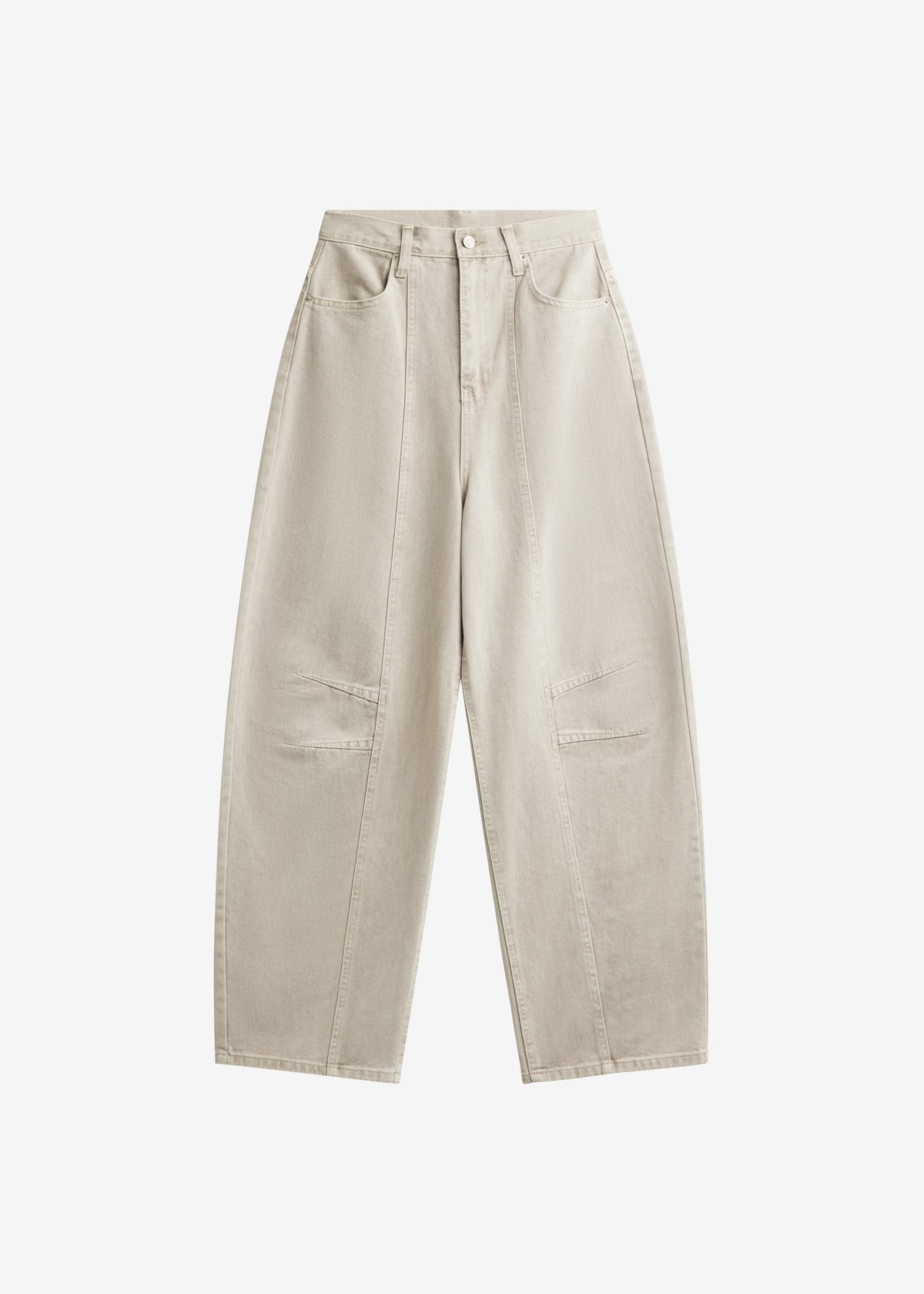 Idre Barrel Leg Jeans - Beige - 8