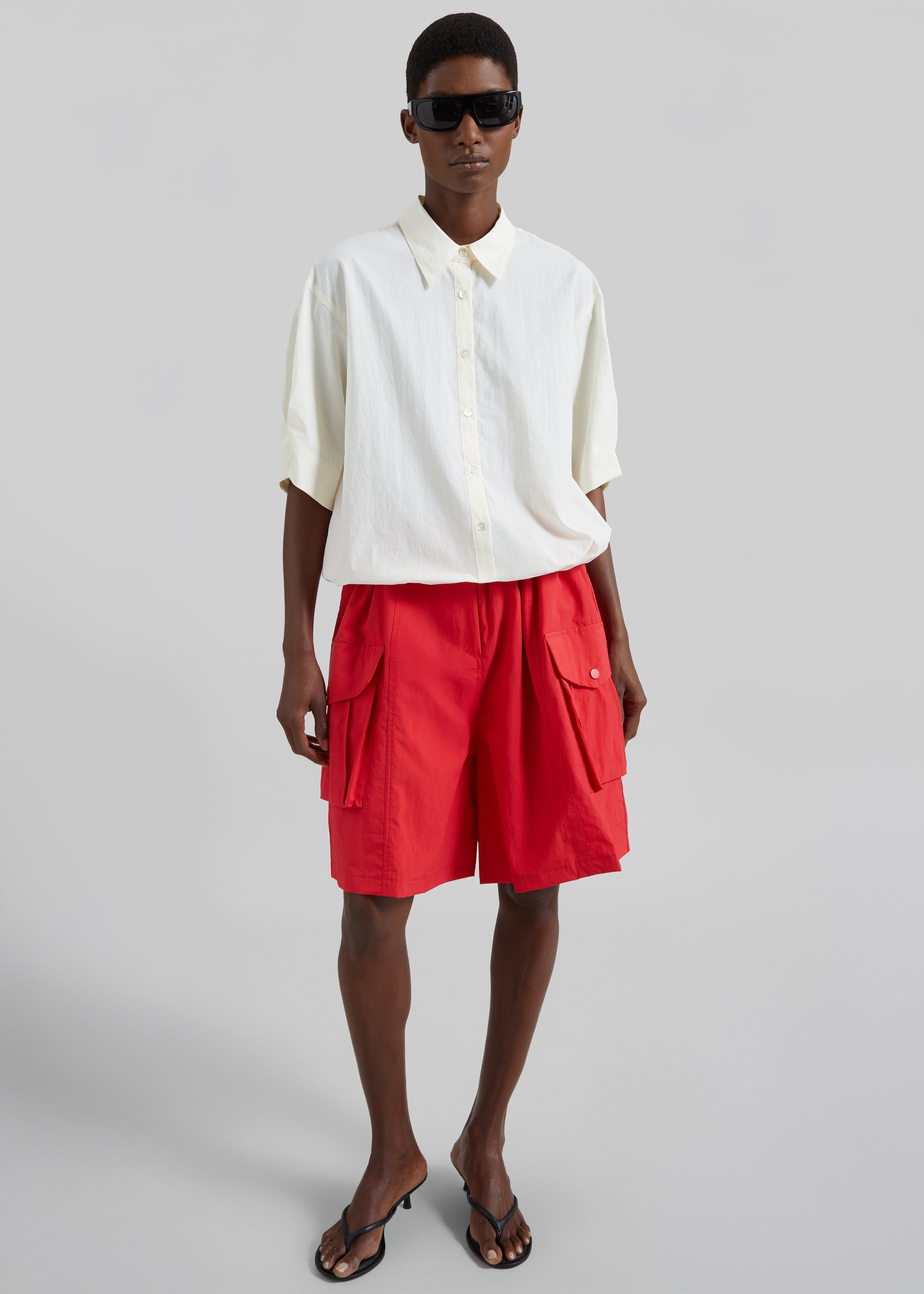 red dress shorts Women's First Class Flirt Scalloped Hem | Size: S Even on the hottest days this season Flynn Red Gingham Quilted Short