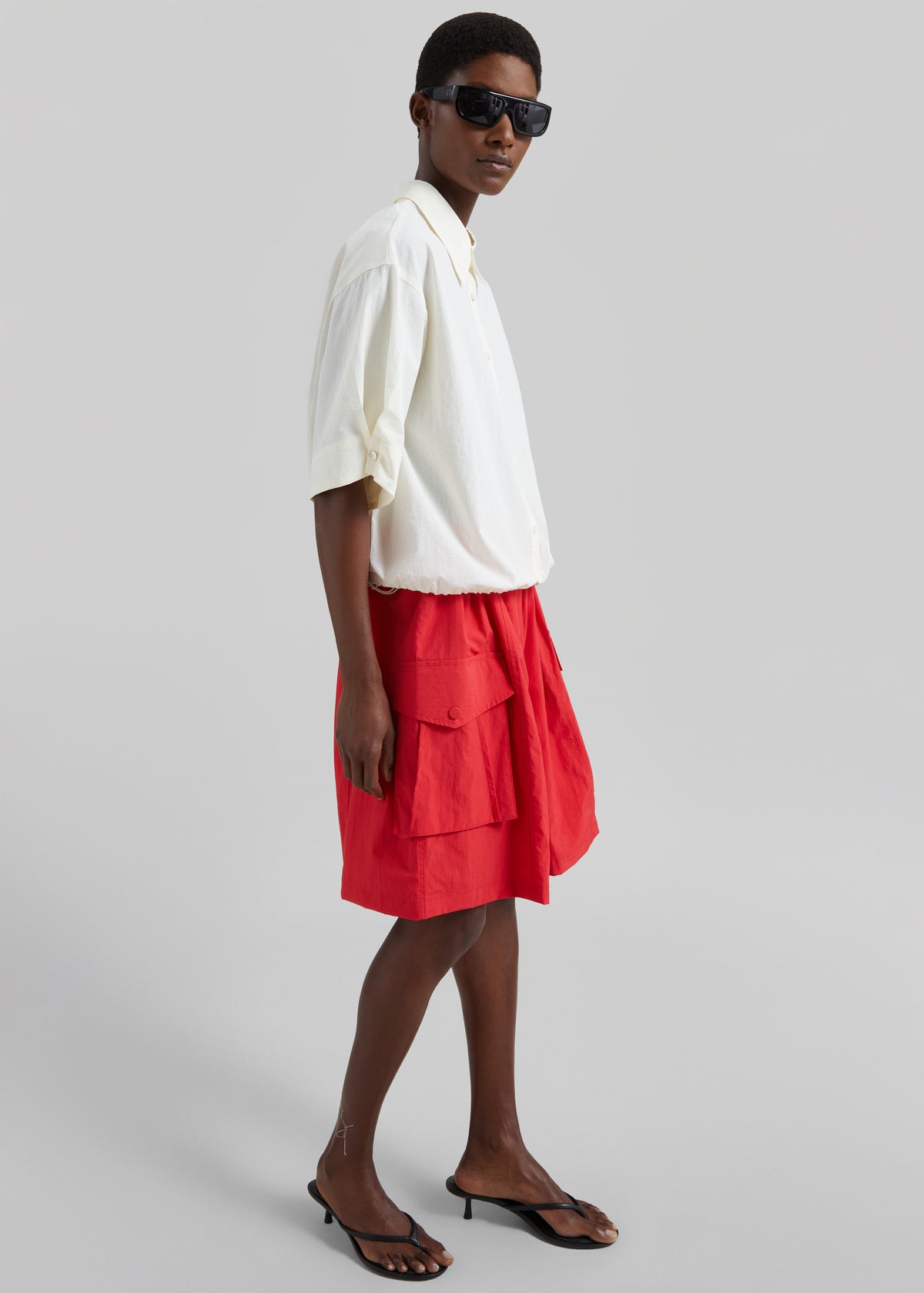 Igny Technical Cargo Bermuda Shorts - Red - 1