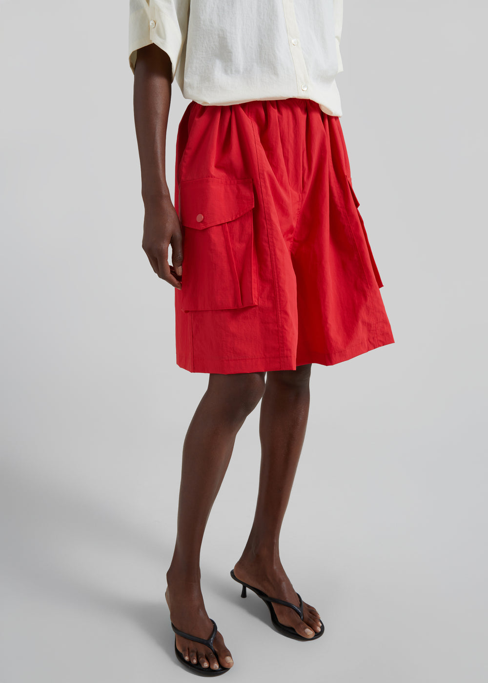 Igny Technical Cargo Bermuda Shorts - Red - 1