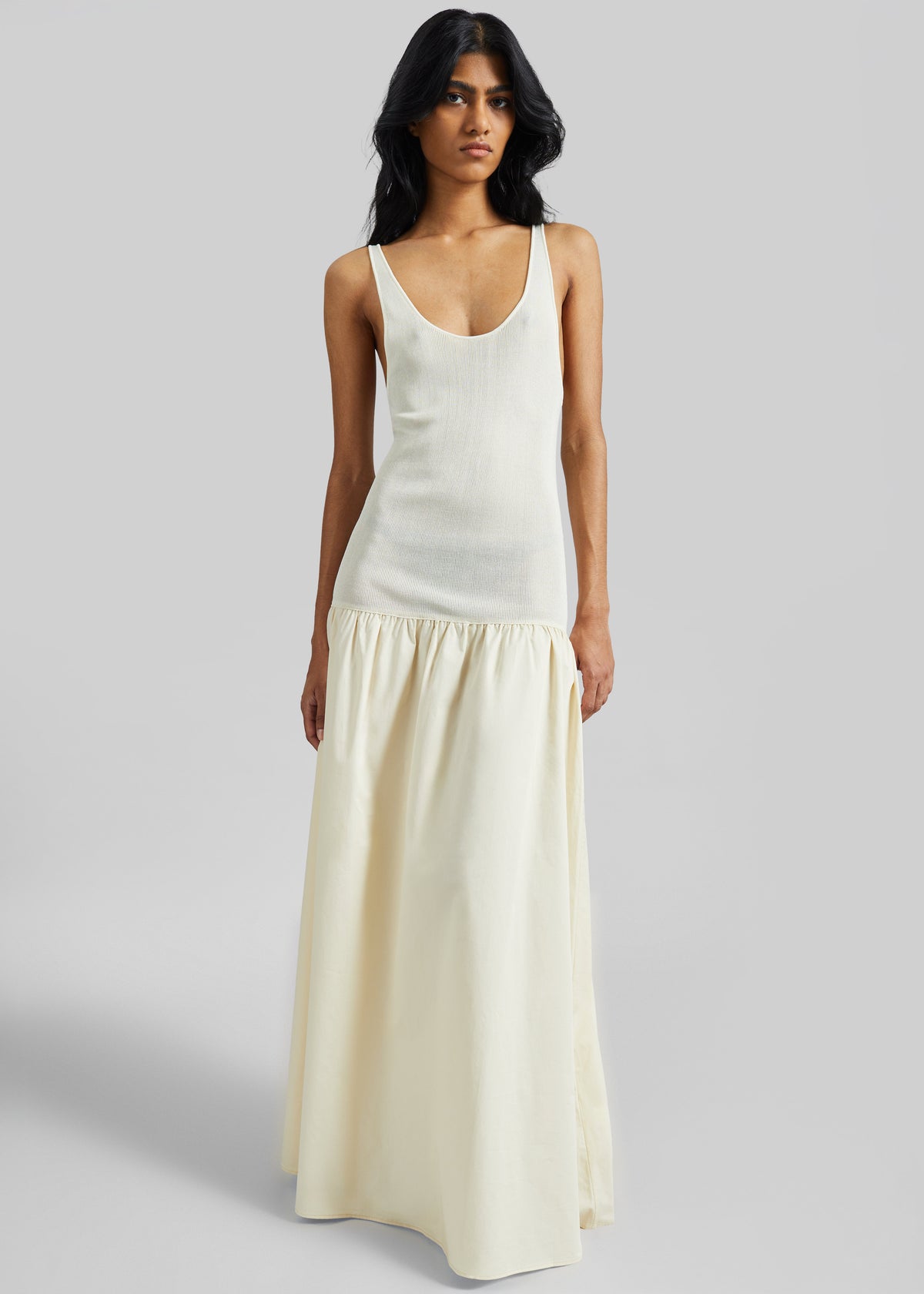 Iliya Drop Waist Maxi Dress - Cream - 5