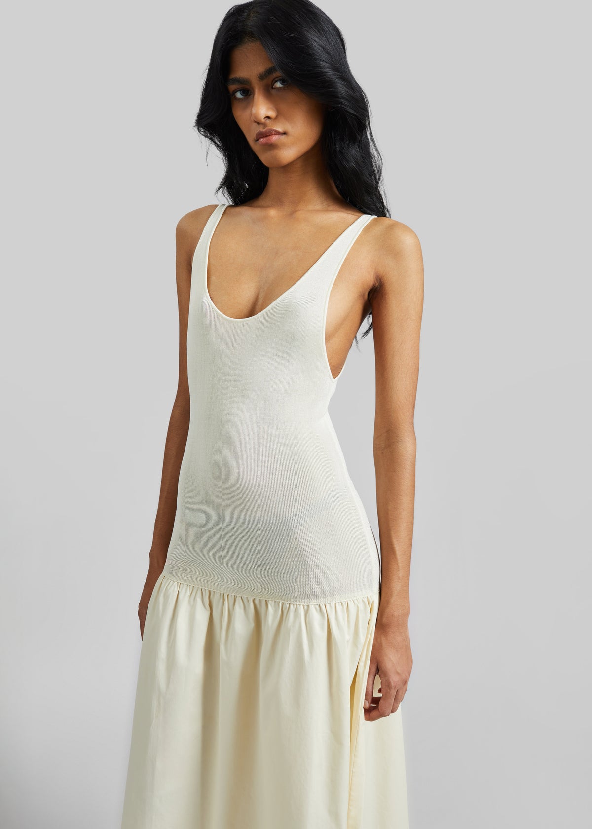 Iliya Drop Waist Maxi Dress - Cream - 2