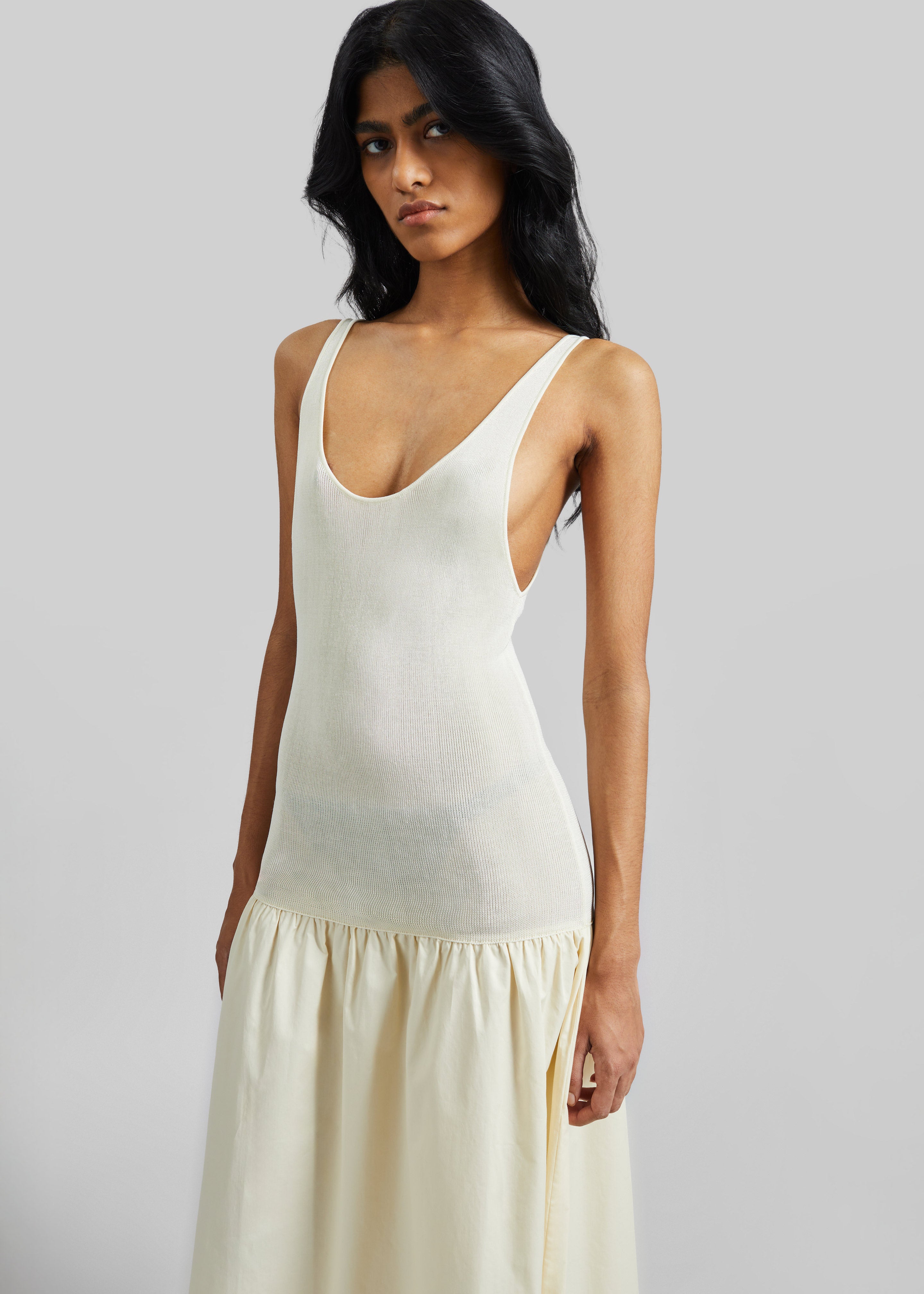 Iliya Drop Waist Maxi Dress - Cream - 2