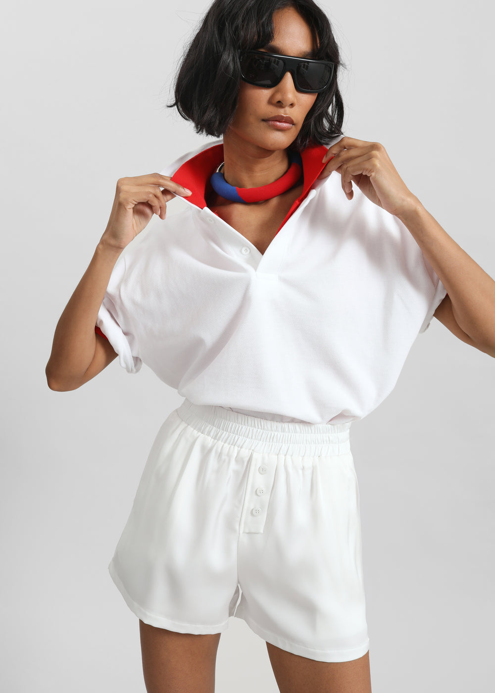 Ilsen Satin Boxer Shorts - White