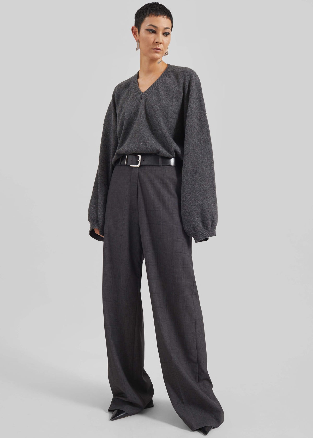 Ilston V-Neck Sweater - Grey - 4