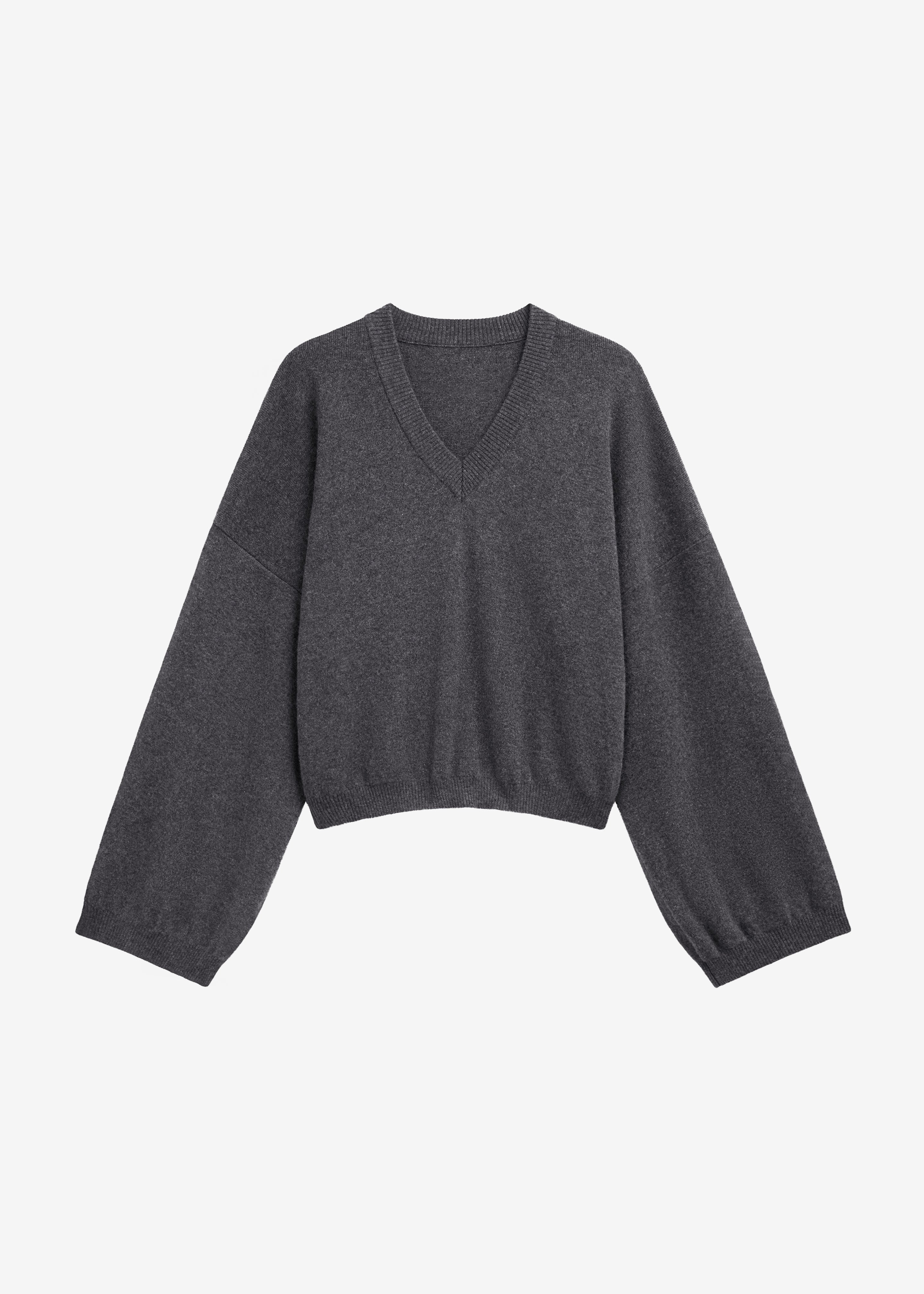 Ilston V-Neck Sweater - Grey – The Frankie Shop