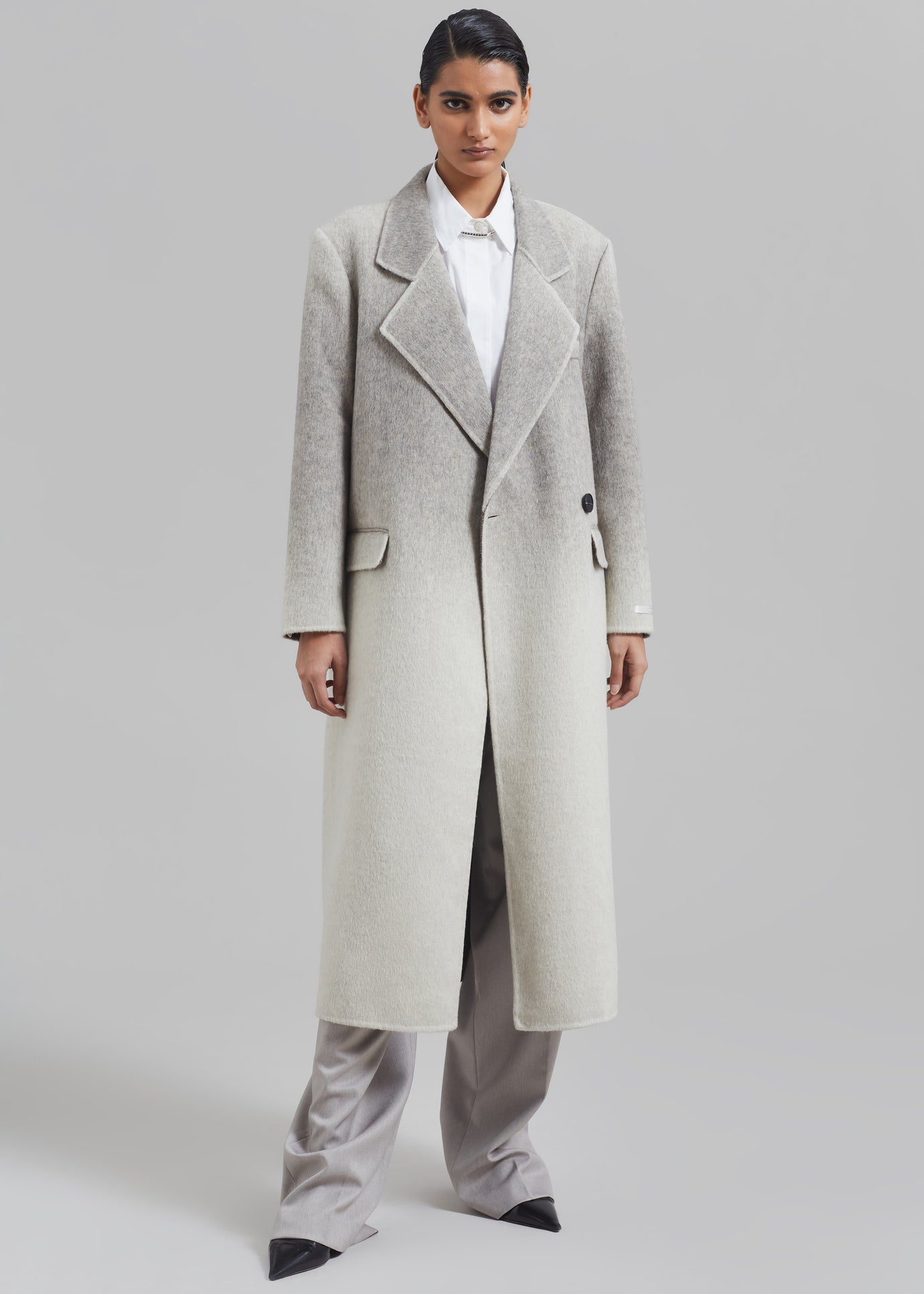 Imani Ombre Wool Coat - Grey
