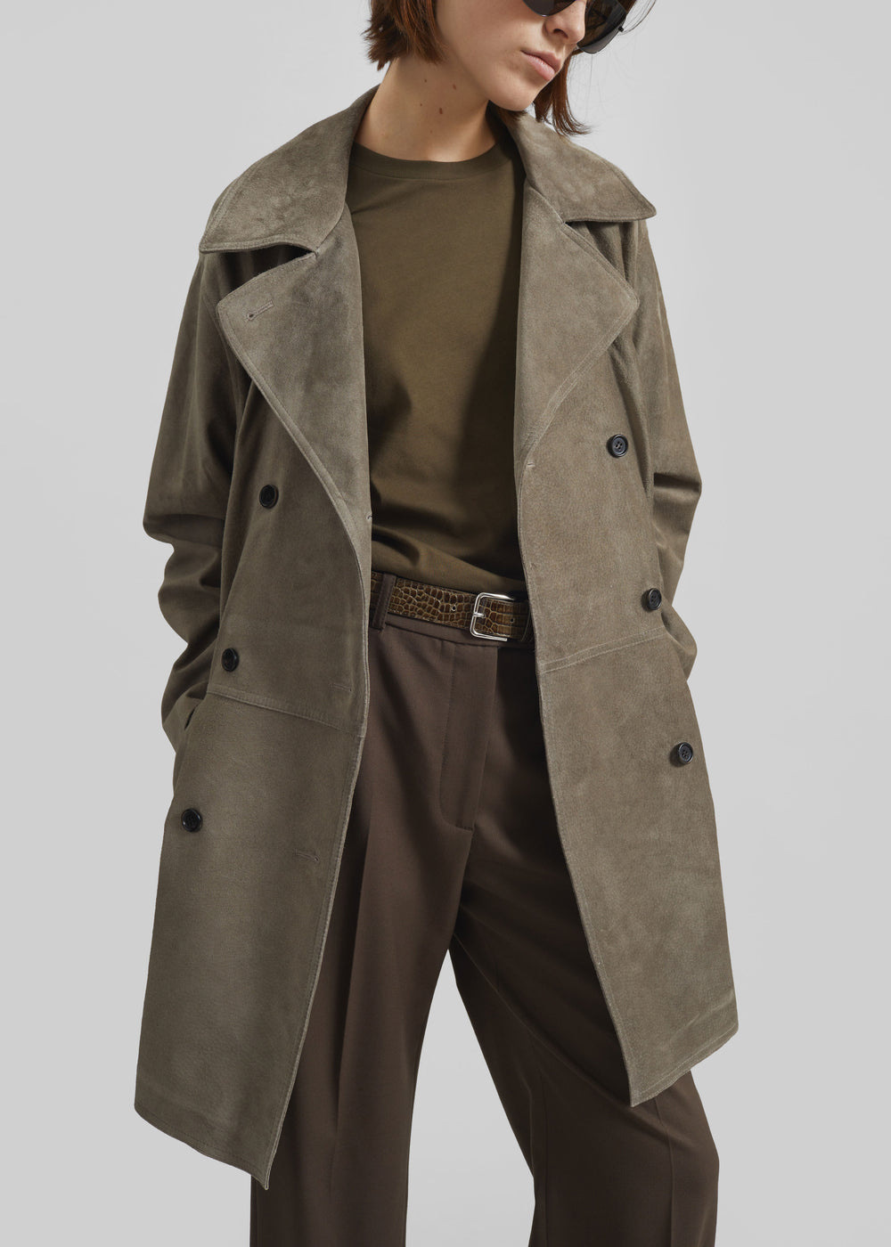 Imatra Suede Jacket - Dark Taupe