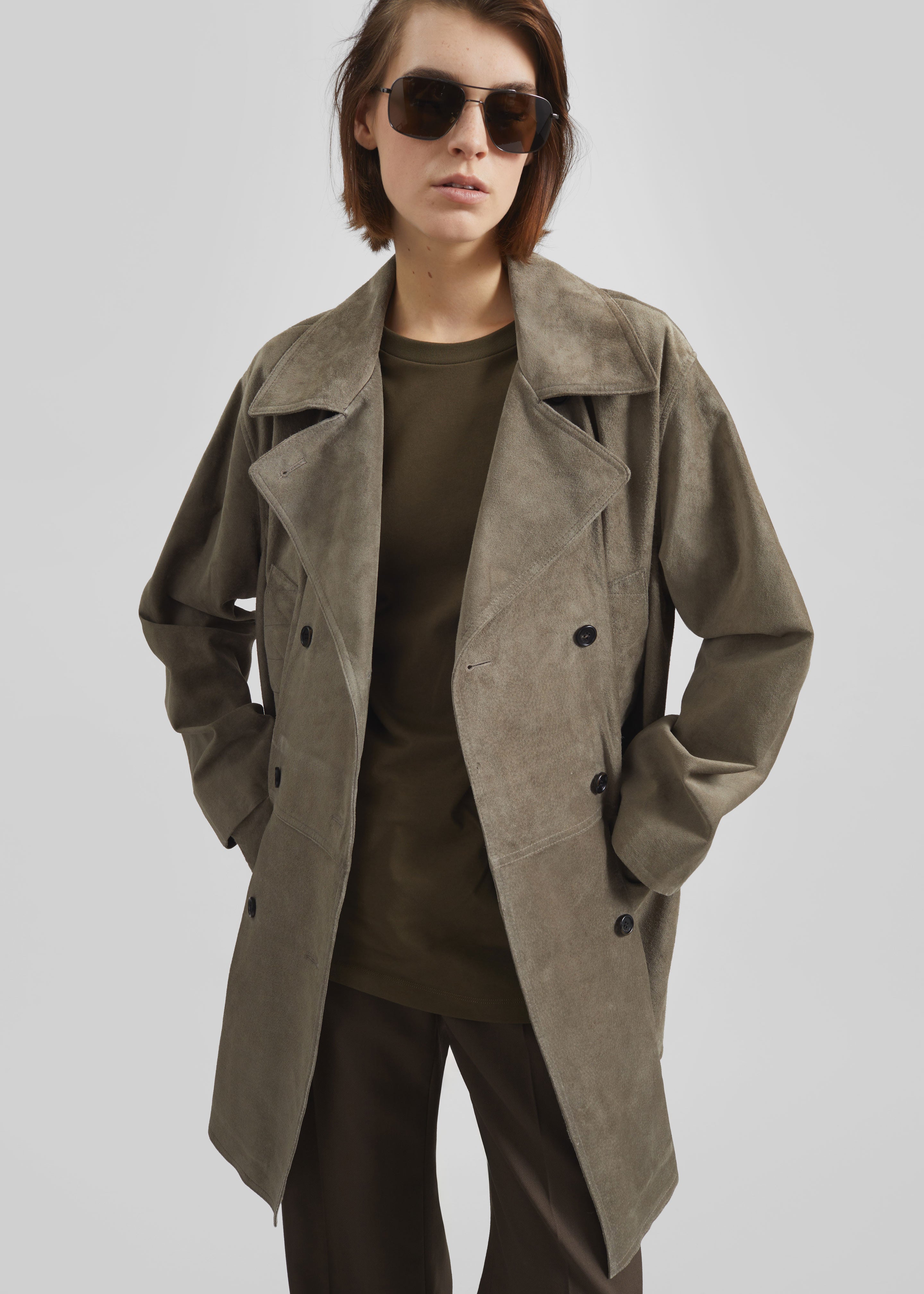 Imatra Suede Jacket - Dark Taupe - 4