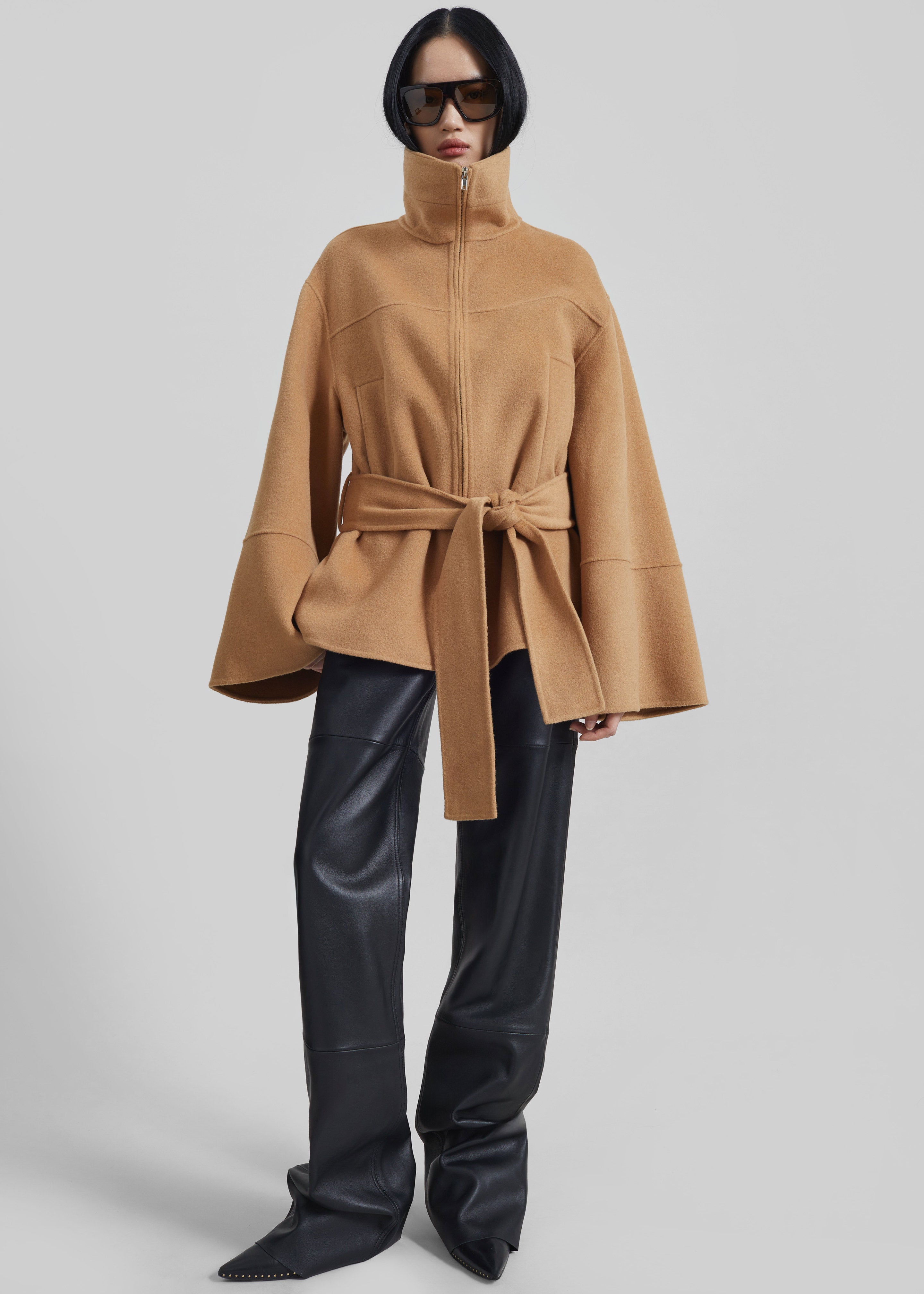 Imphal Belted Wool Jacket - Camel – The Frankie Shop