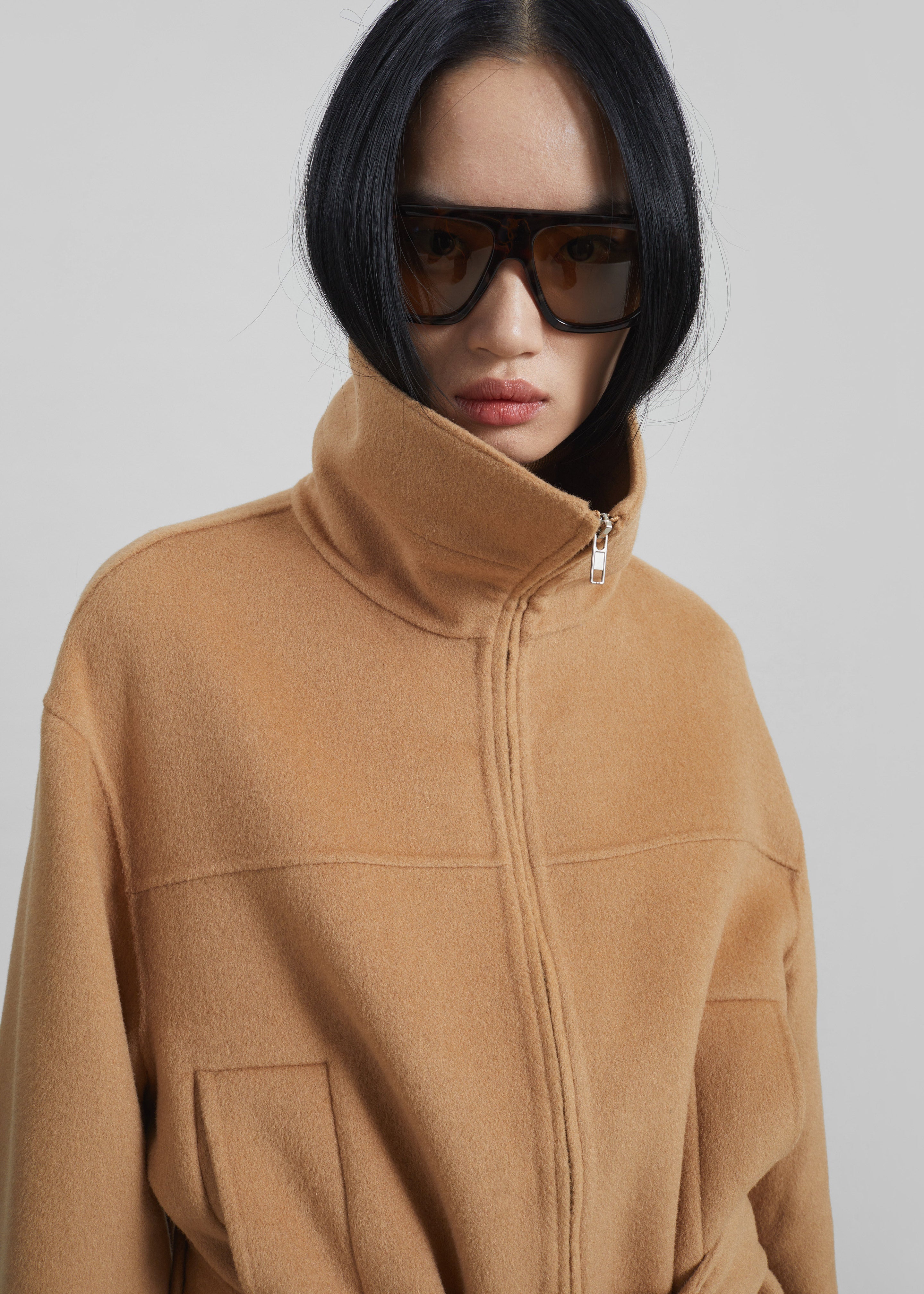 Imphal Belted Wool Jacket - Camel - 4