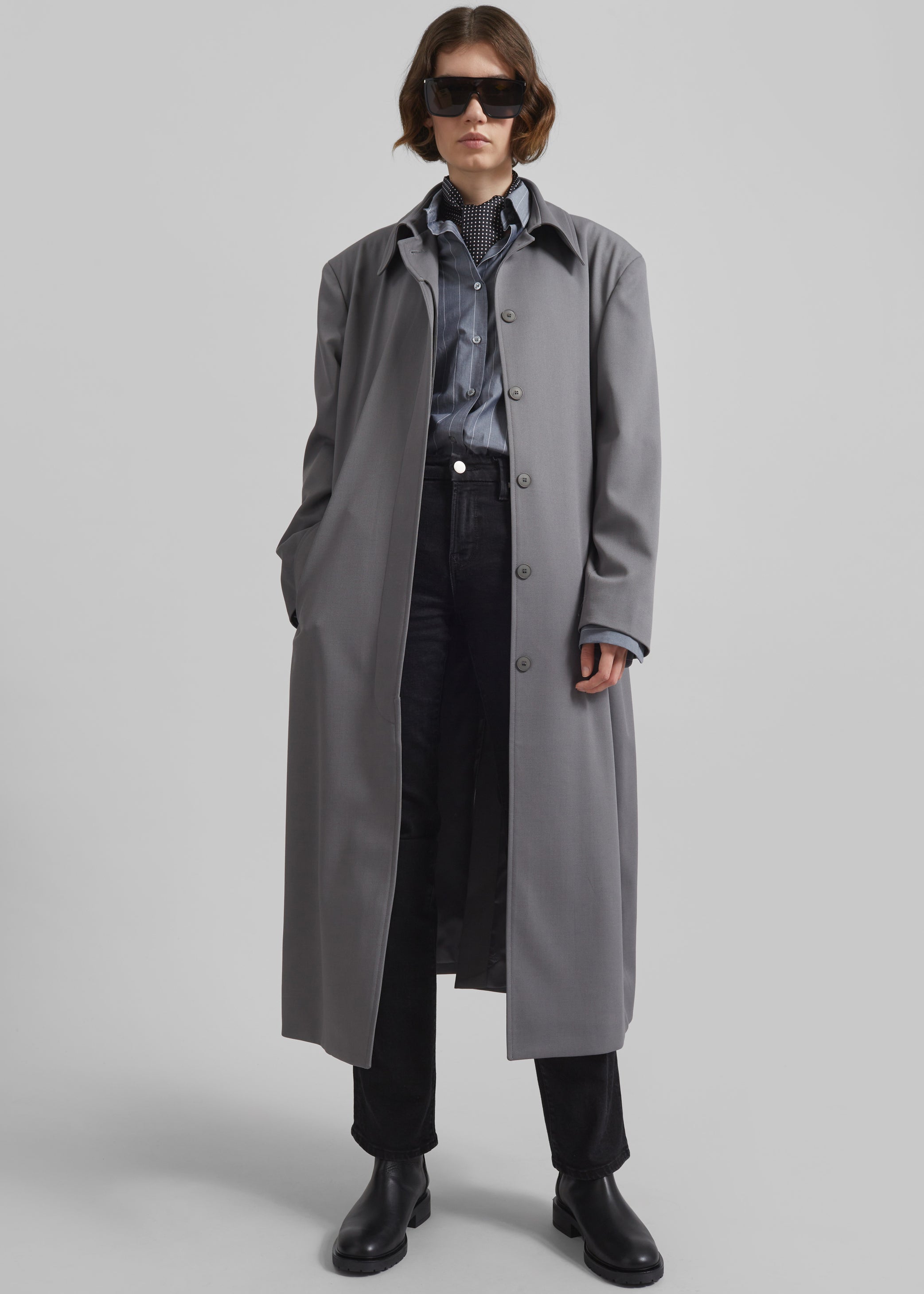 Shop the look image for Indore Long Coat - Grey