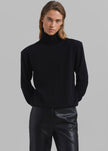 Ines Thin Padded Turtleneck - Black