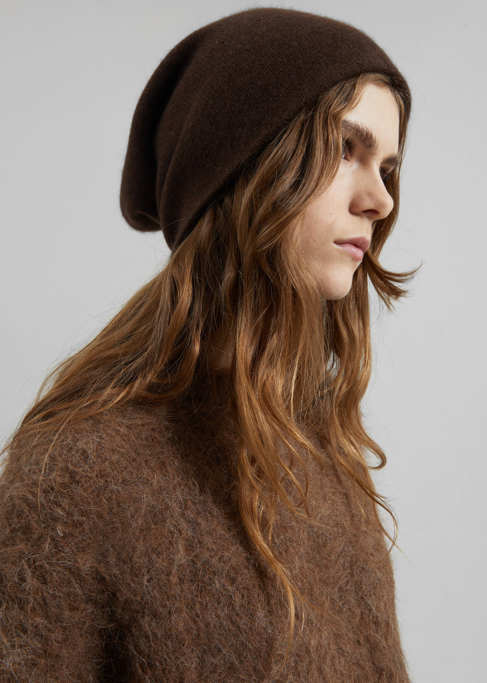 Inko Cashmere Beanie - Brown