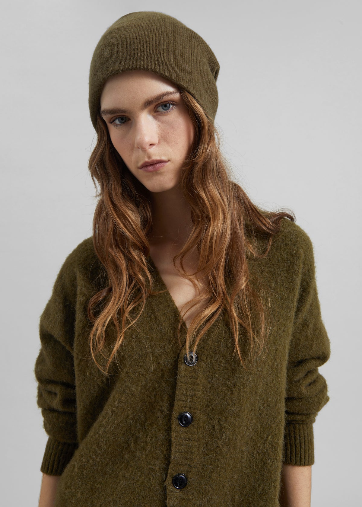 Inko Cashmere Beanie - Olive - 1