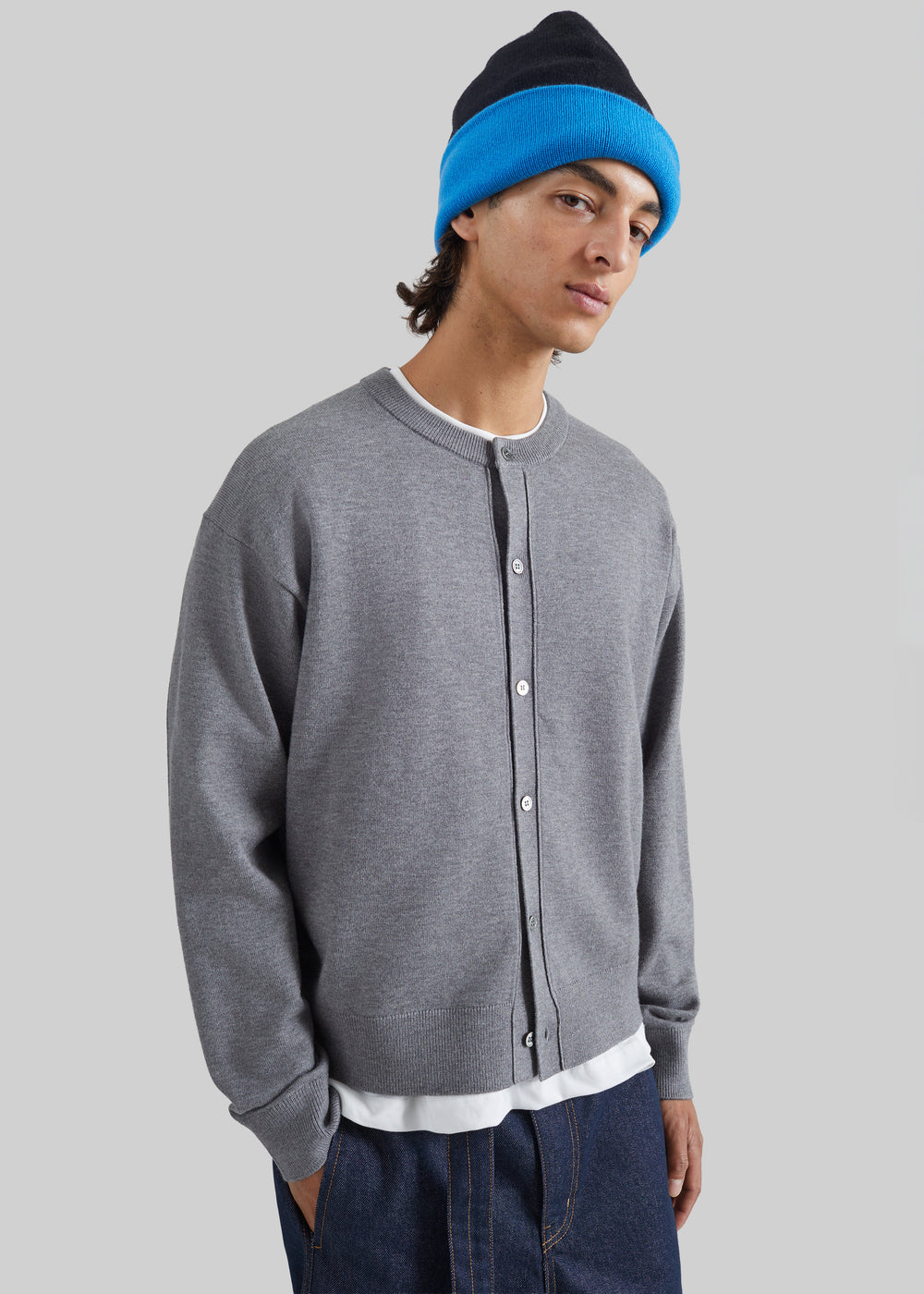 Inko Cashmere Reversible Beanie - Black/Blue - 1