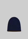 Inko Cashmere Reversible Beanie - Brown/Navy