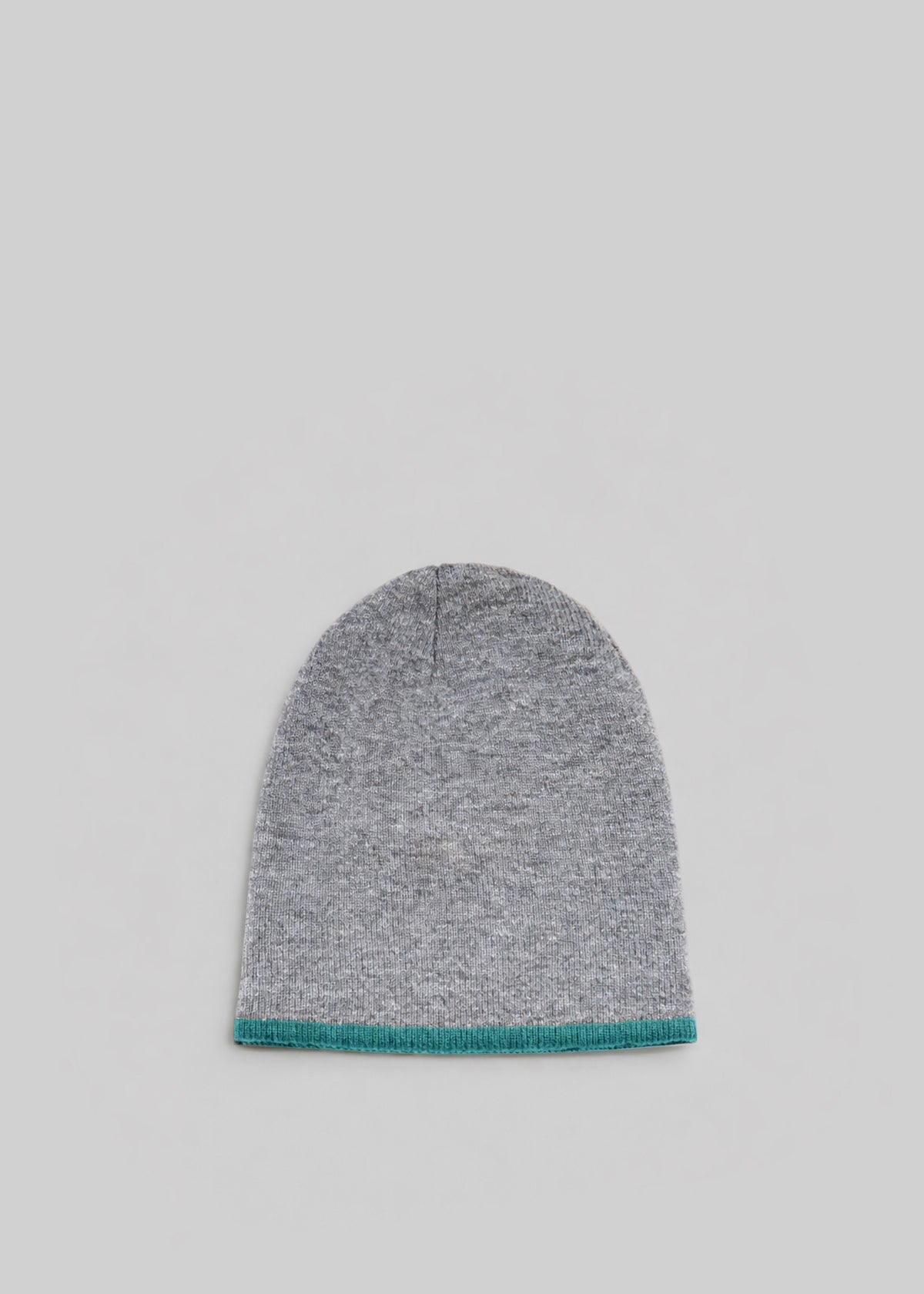 Inko Cashmere Reversible Beanie - Green/Grey