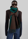 Irel Bicolor Scarf - Brown/Green