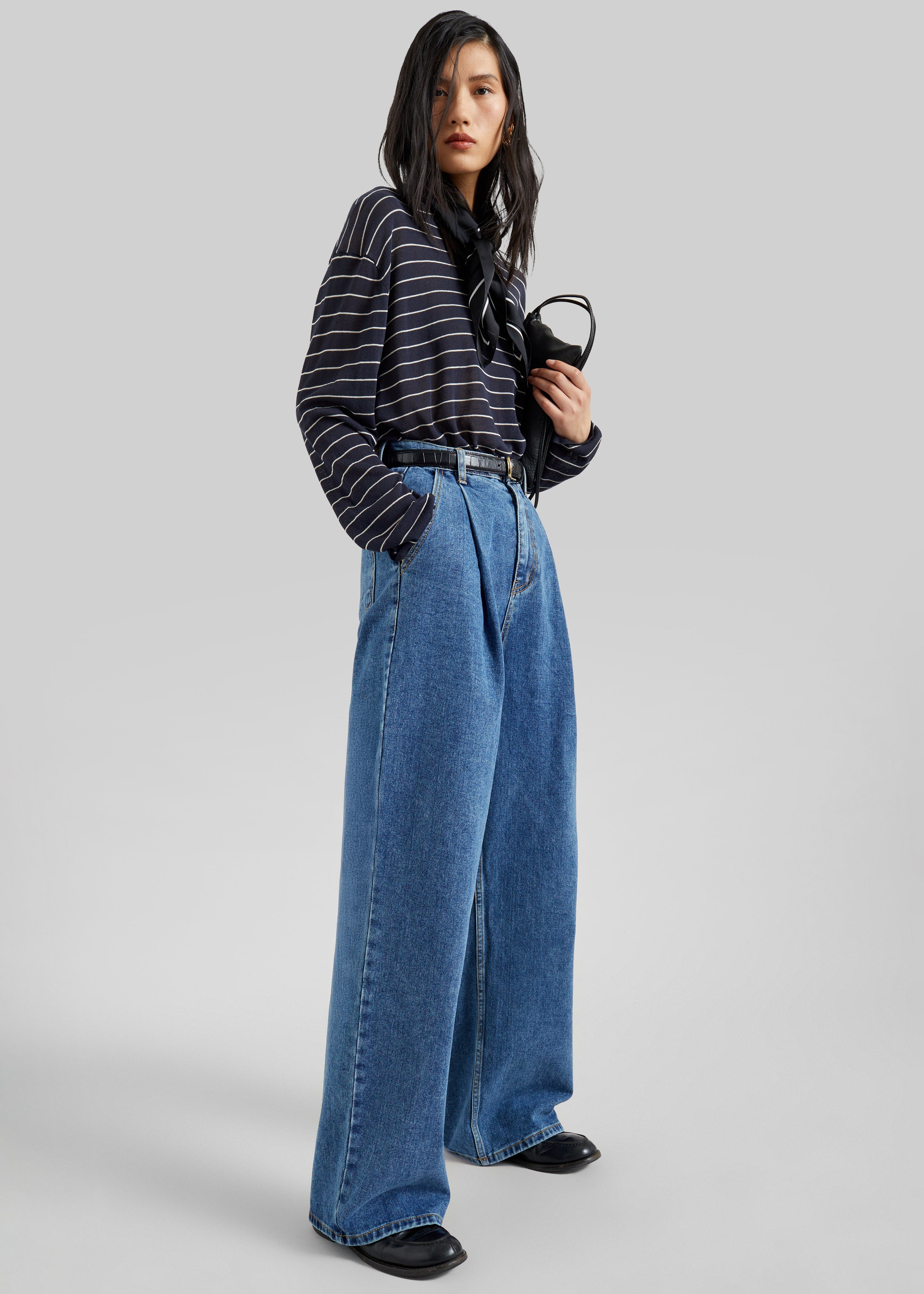 【酢豚 】GraphpaperColorfast Denim Isabella Denim Pants - Medium Wash – The Frankie Shop