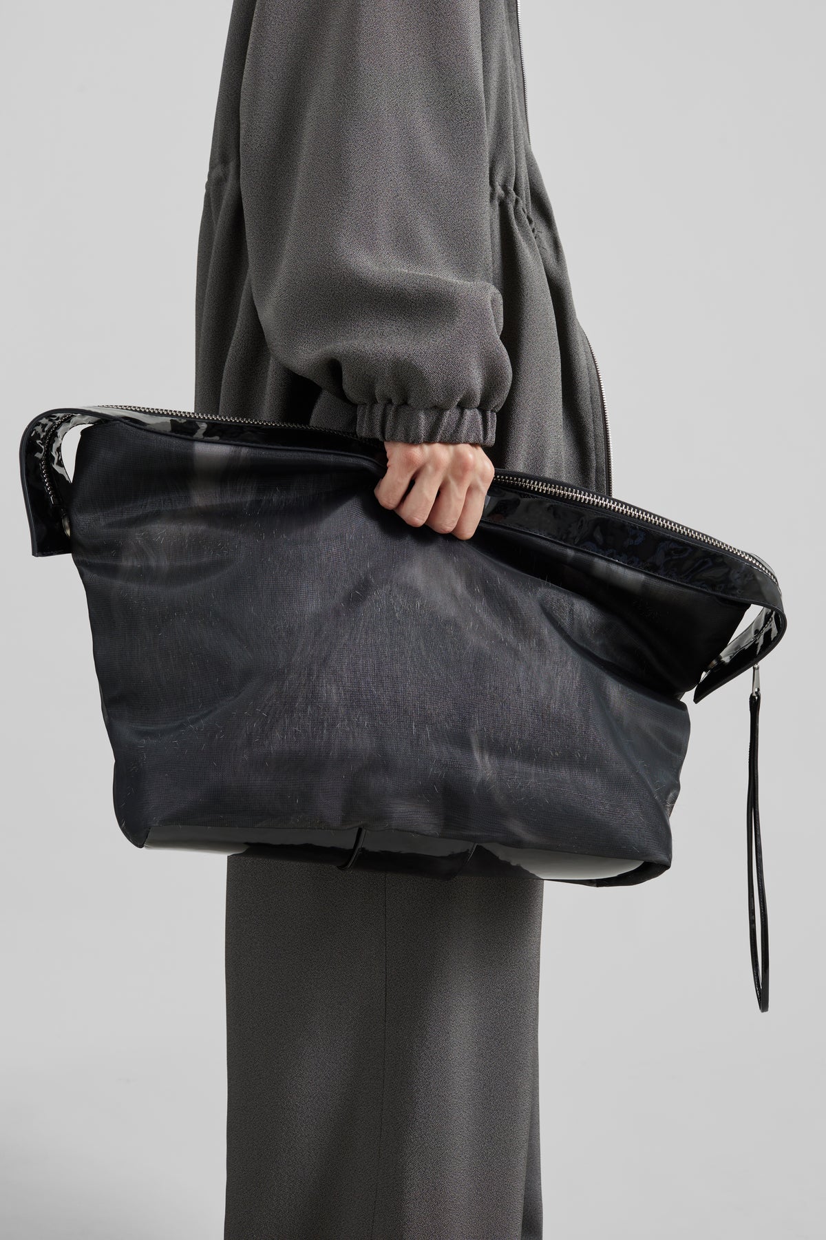 Isera Fur Mesh Bag - Grey