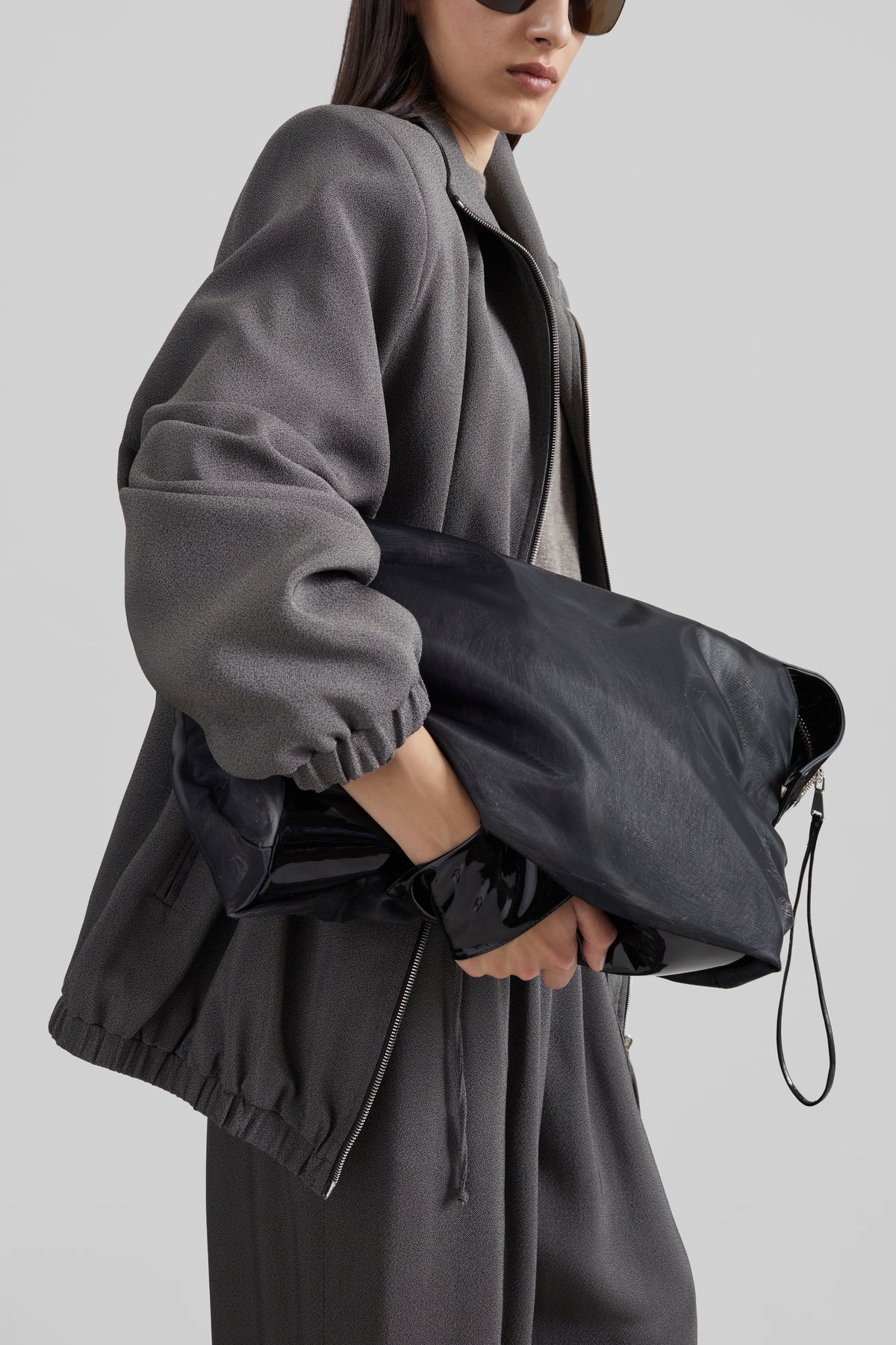 Isera Fur Mesh Bag - Grey