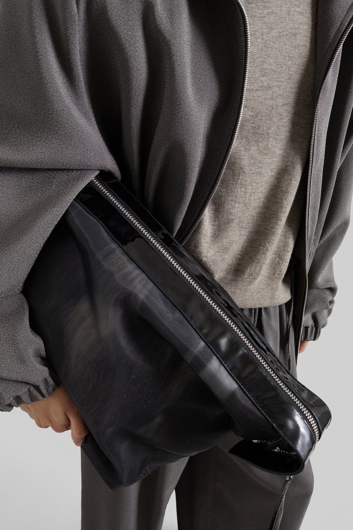 Isera Fur Mesh Bag - Grey