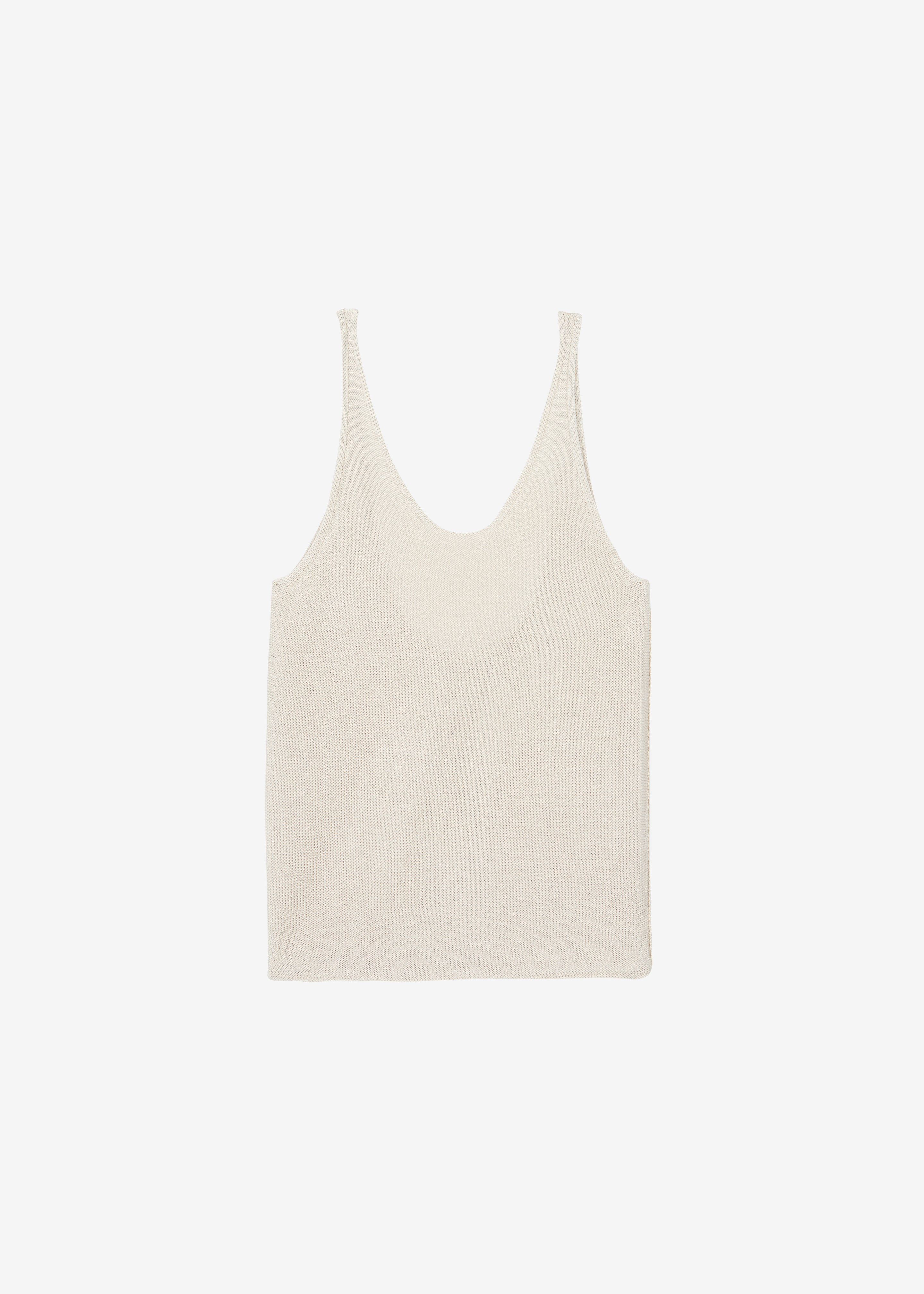 Islay Open-Back Knit Tank - Beige - 12