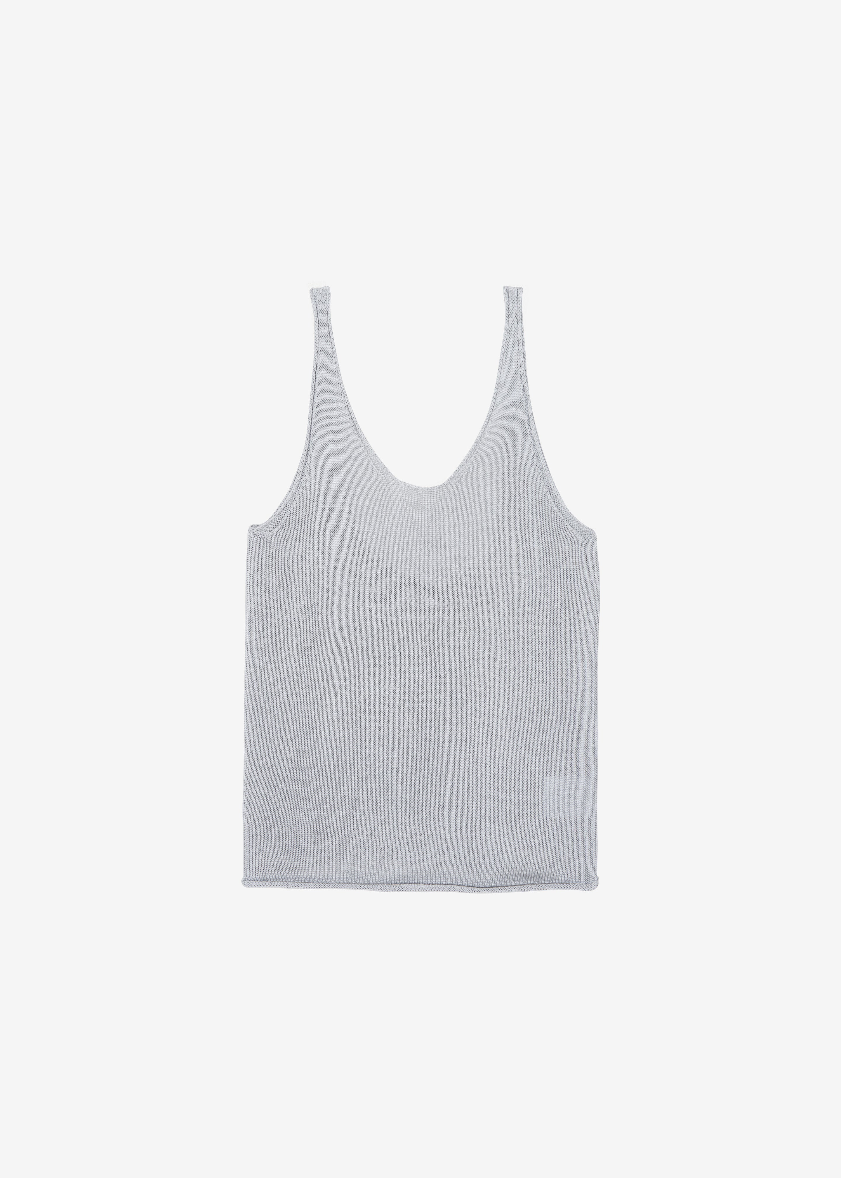 Islay Open-Back Knit Tank - Grey - 6