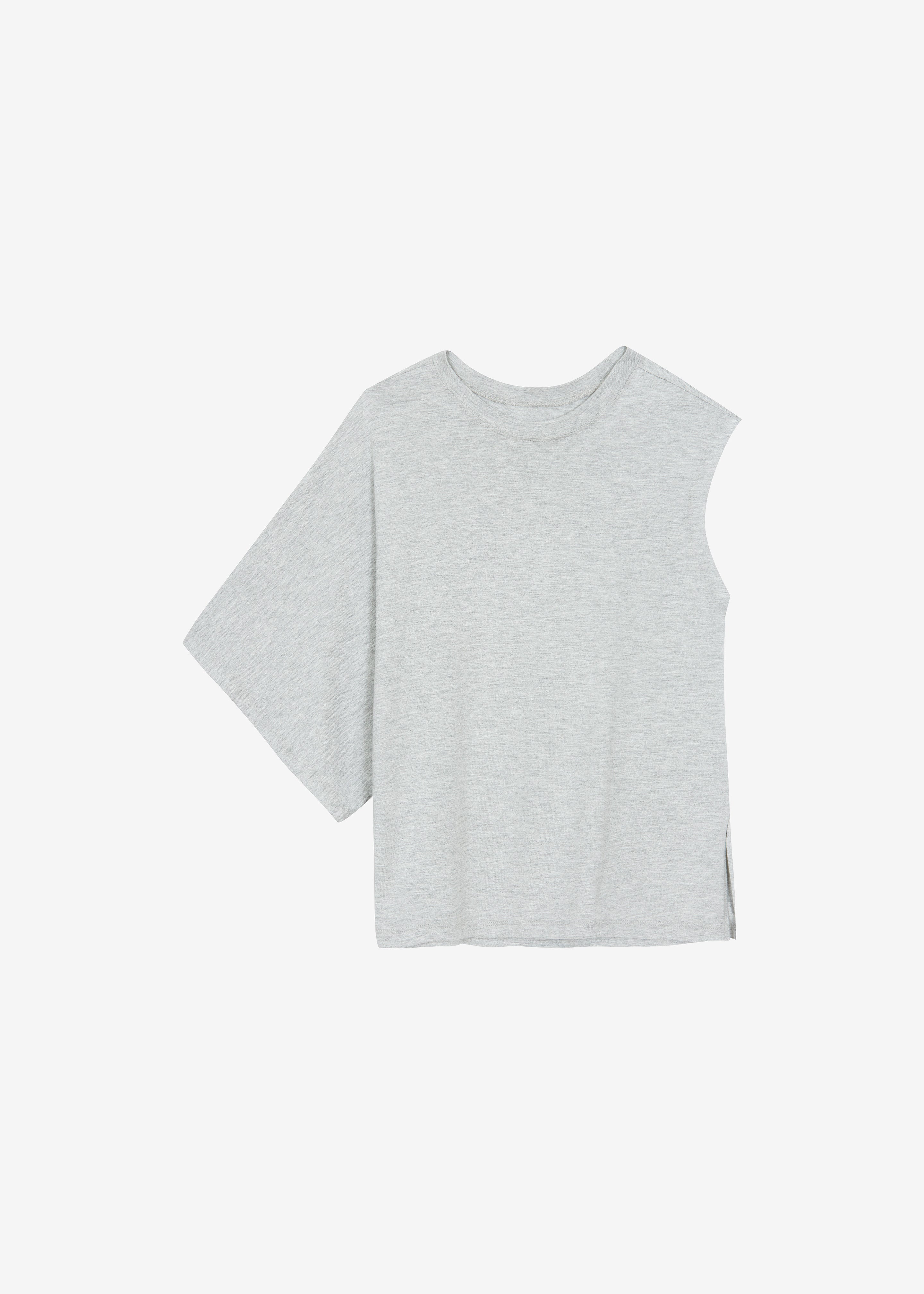 Ismere One-Sleeve Asymmetric Top - Grey - 9