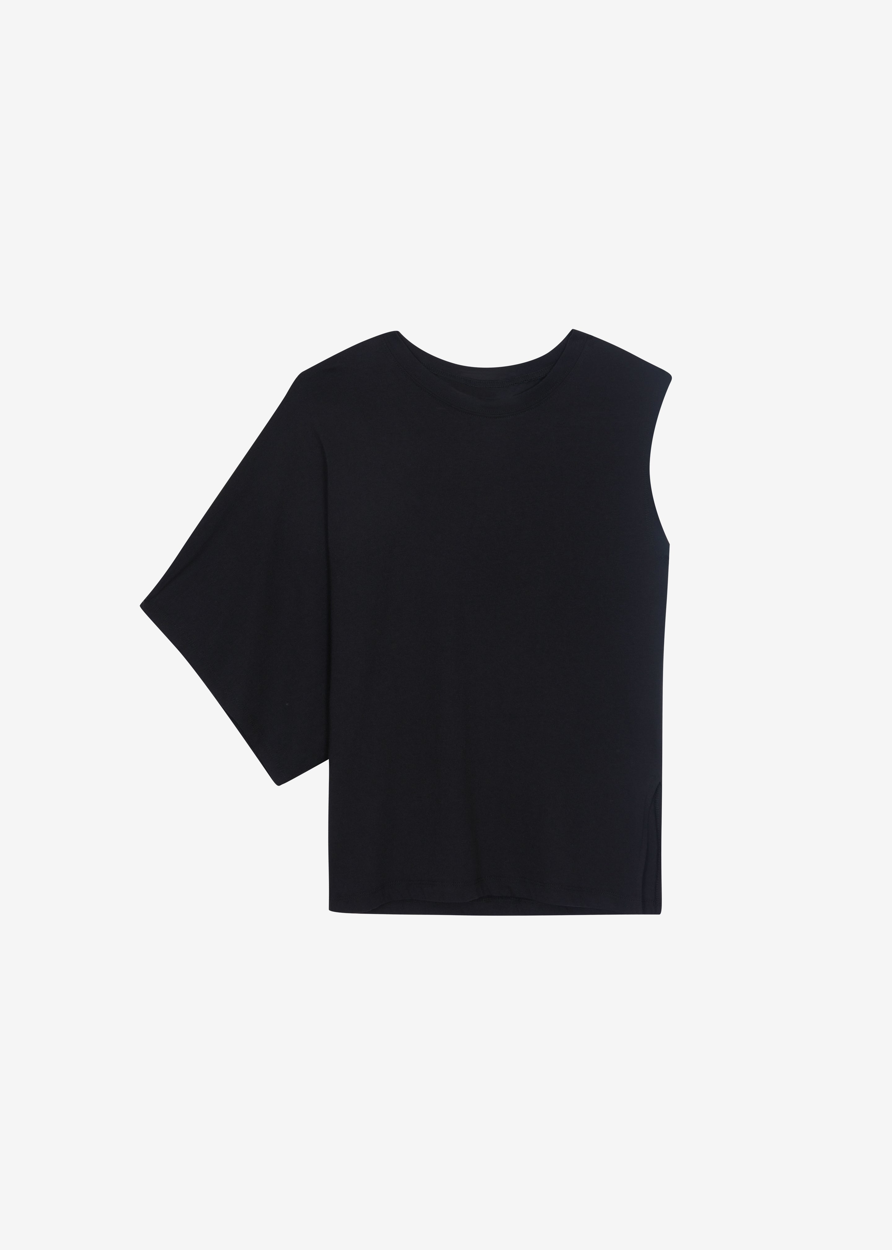Ismere One-Sleeve Asymmetric Top - Black - 8